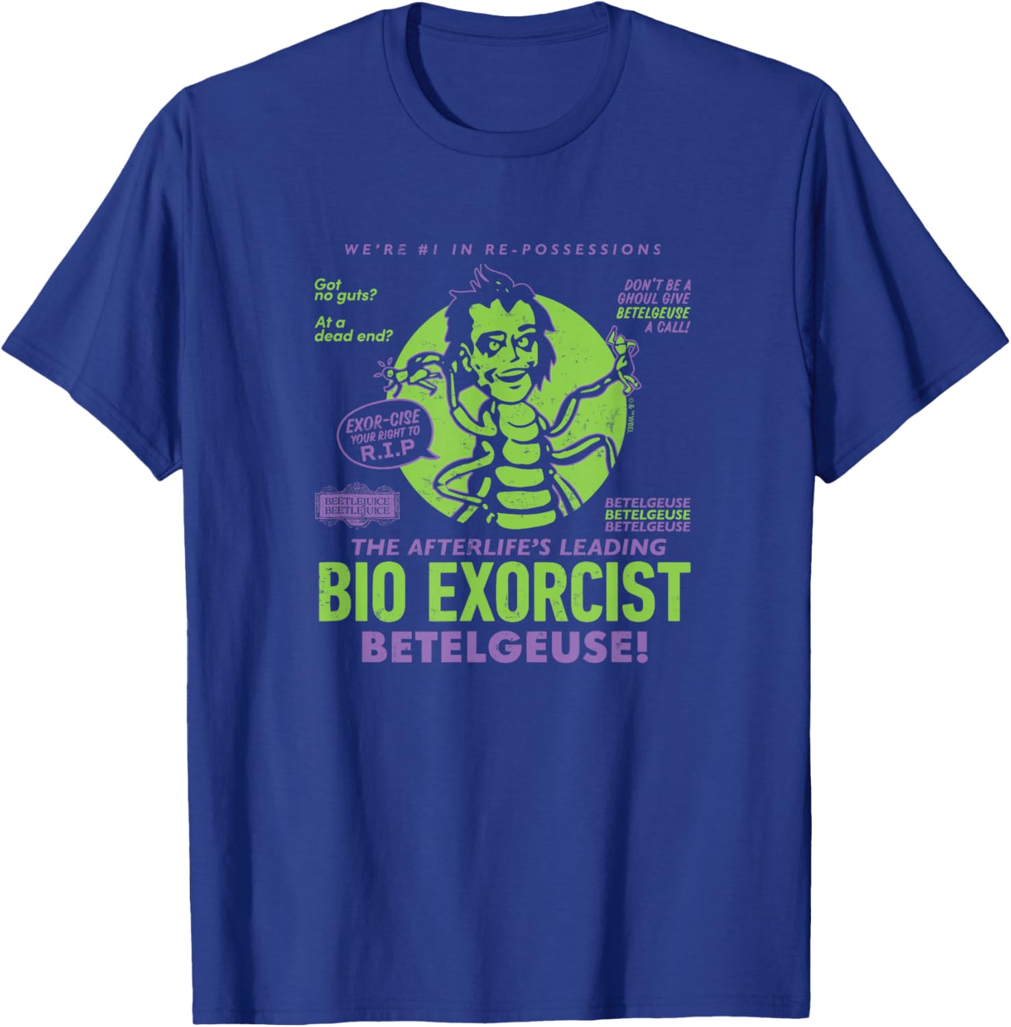 Beetlejuice Bio Exorcist Betelgeuse T-Shirt for Fans of Humor and Horror - 6