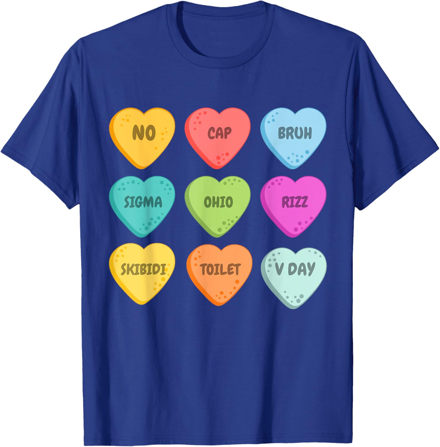 Skibidi Valentine's Day Rizz Candy Heart T-Shirt for Groovy Love Vibes - 4
