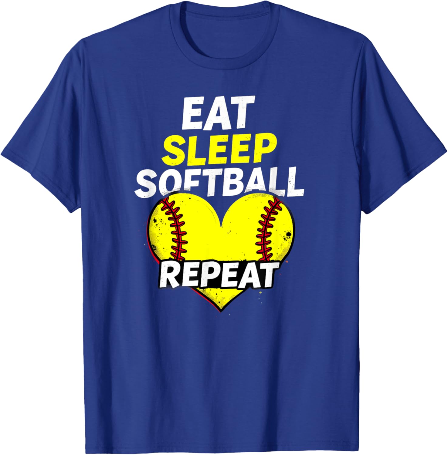Eat Sleep Softball Repeat Girls T-Shirt Fun Sports Apparel for Fans - 3