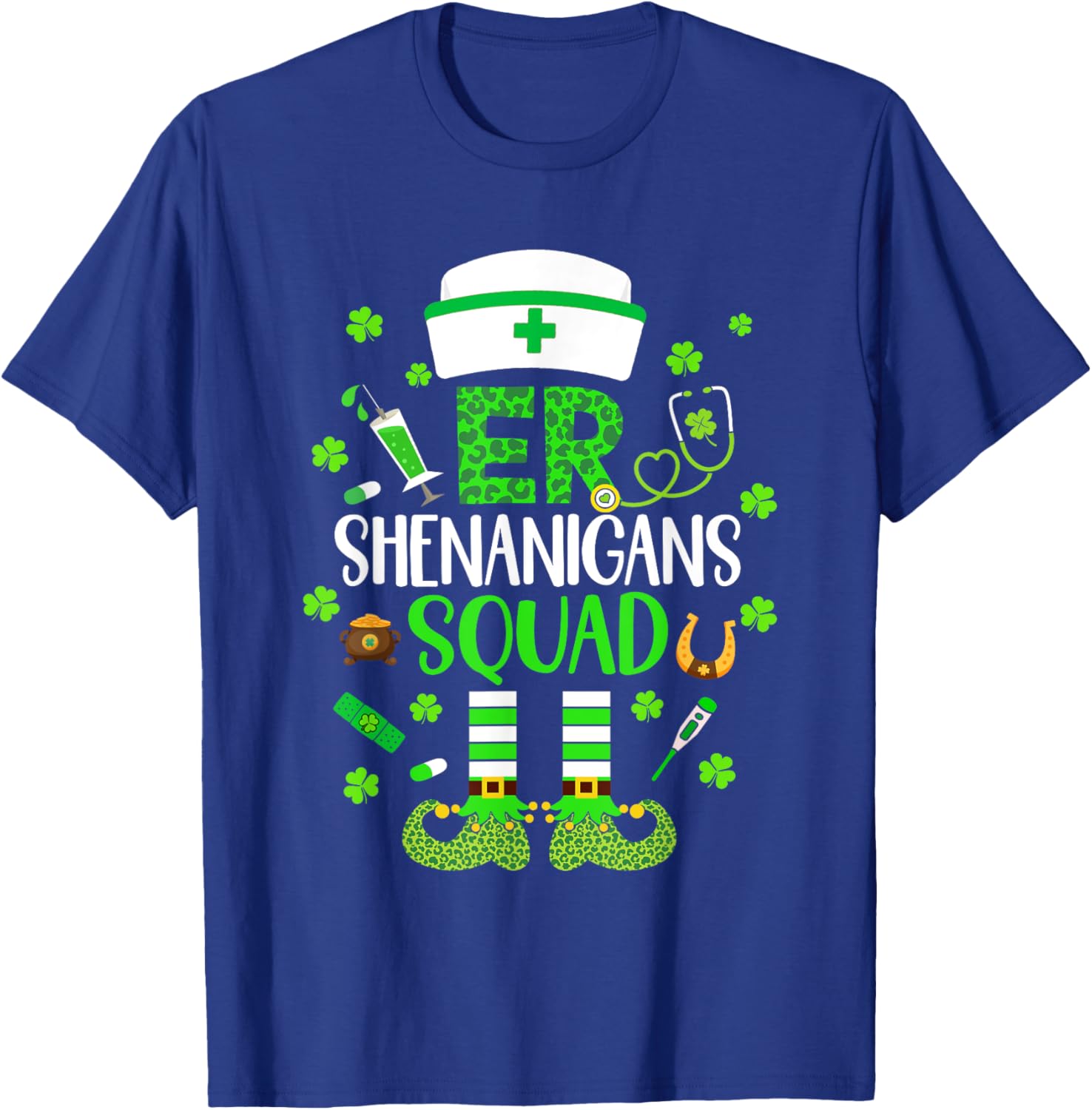 ER Nurse Shenanigans Squad St Patricks Day T-Shirt for Fun Emergencies - 9