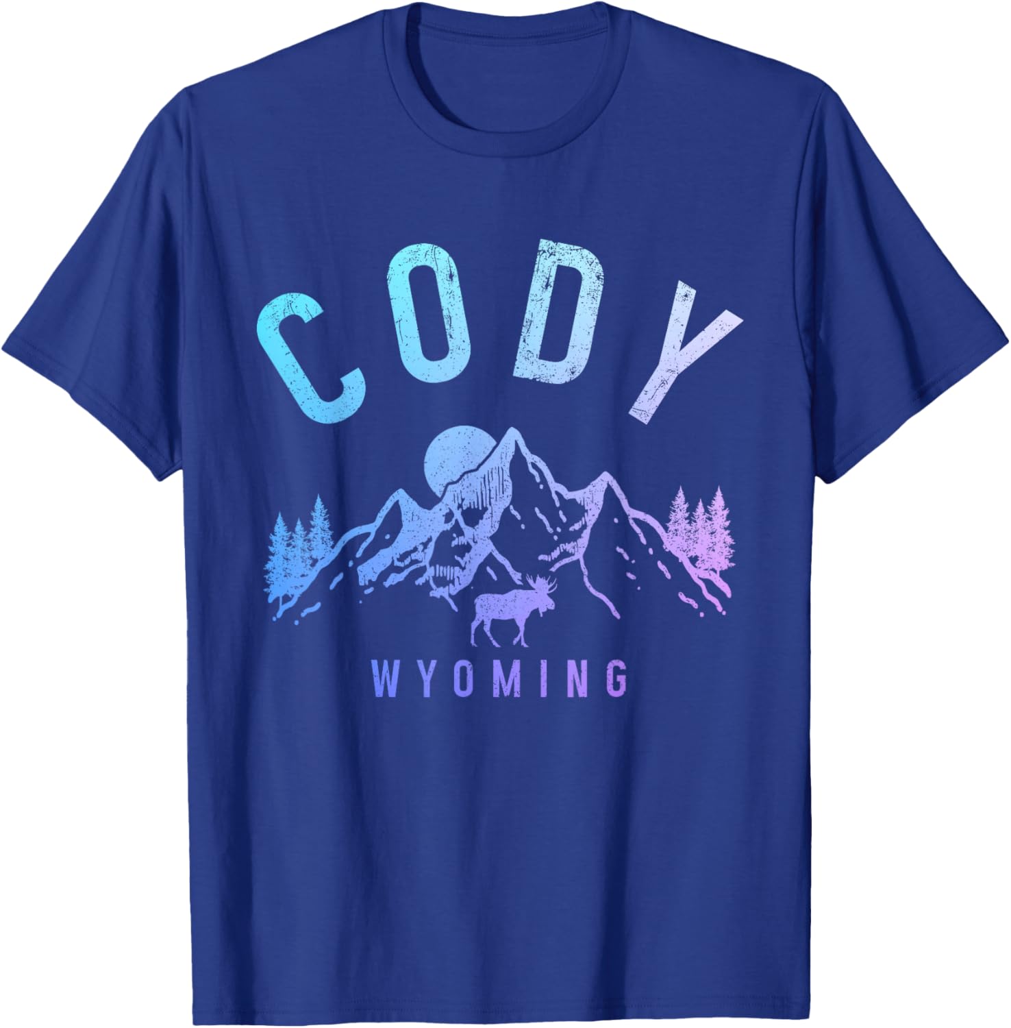 Cody Wyoming Vintage Moose Mountains T-Shirt for Nature Lovers - 3
