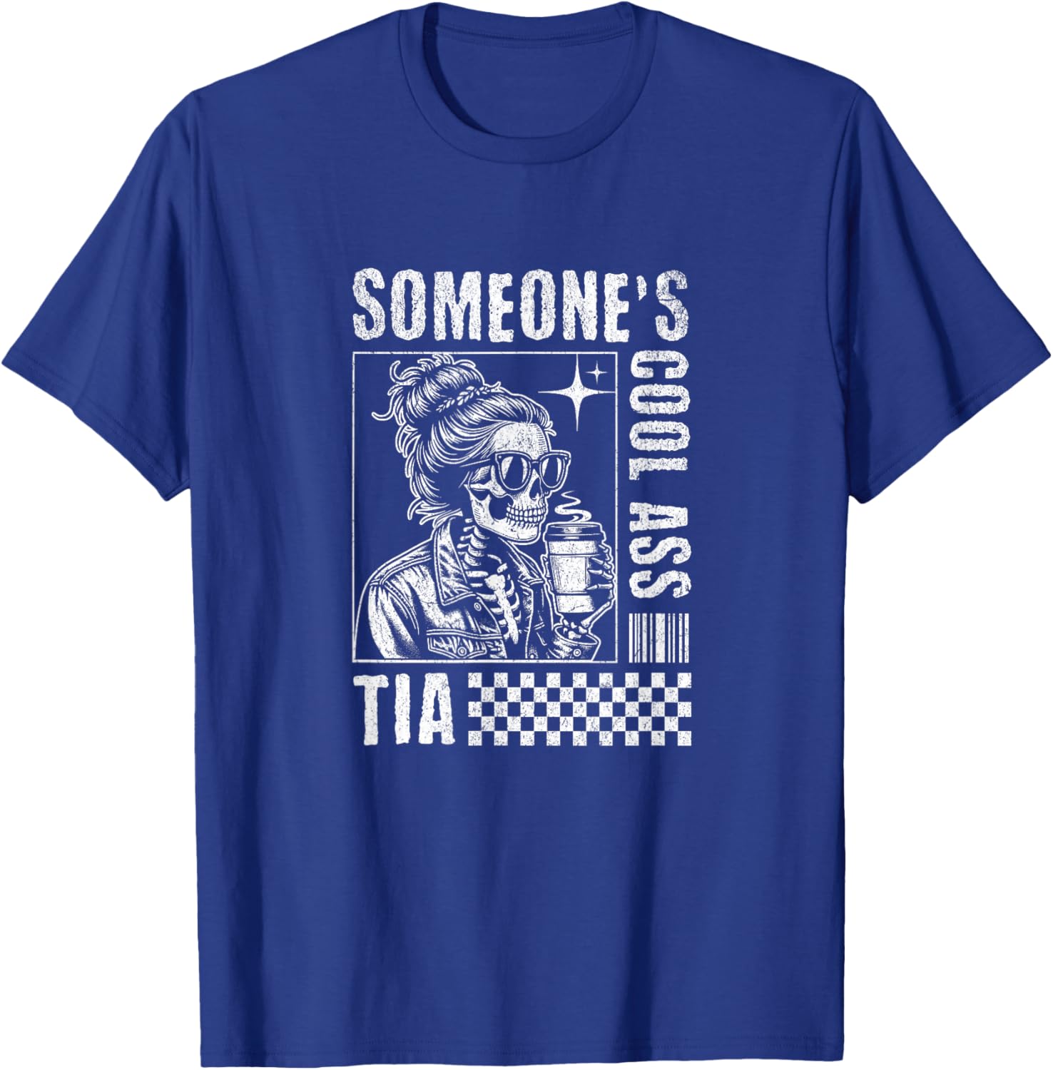 Funny Skeleton Coffee T-Shirt for Cool Tia - Perfect Gift Idea - 16