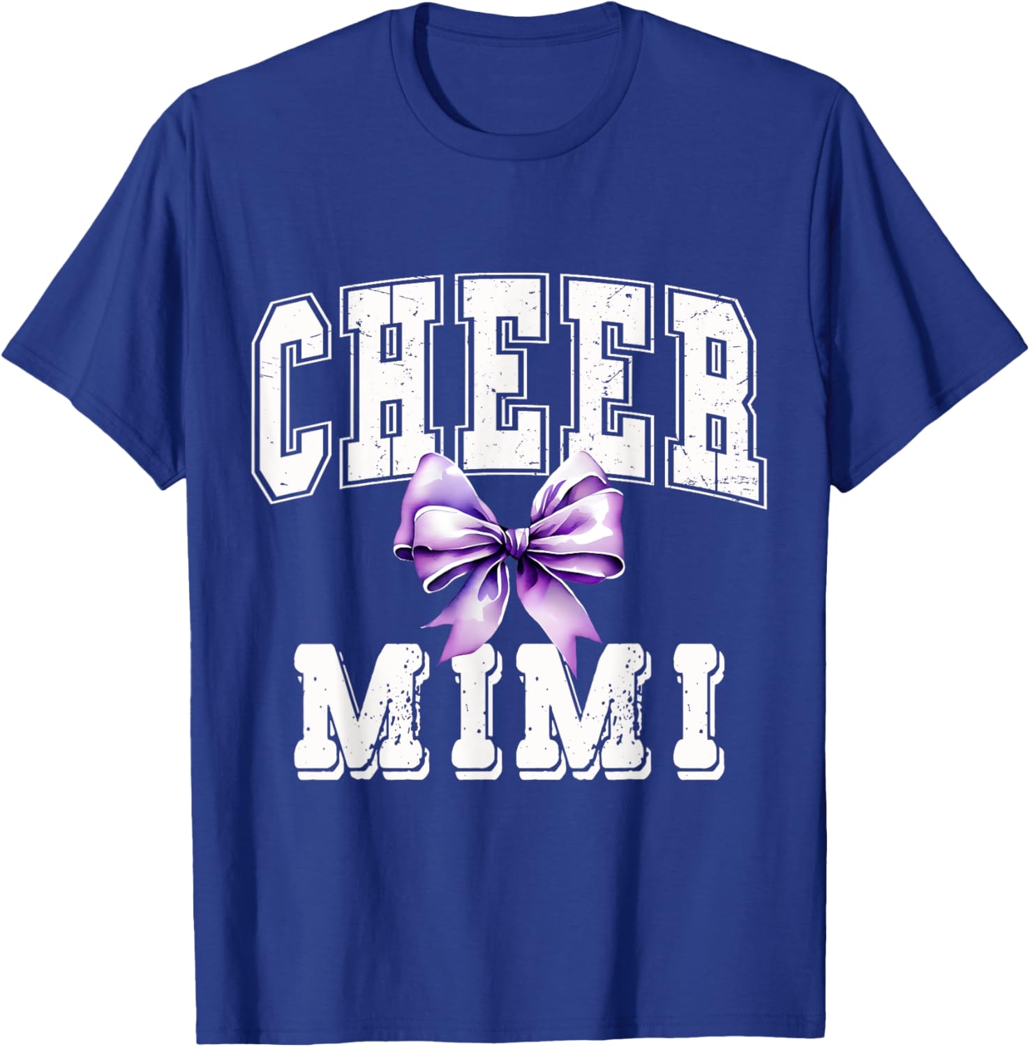 Cheer MIMI Coquette Purple Bow Cheerleader T-Shirt for Stylish Fans - 22