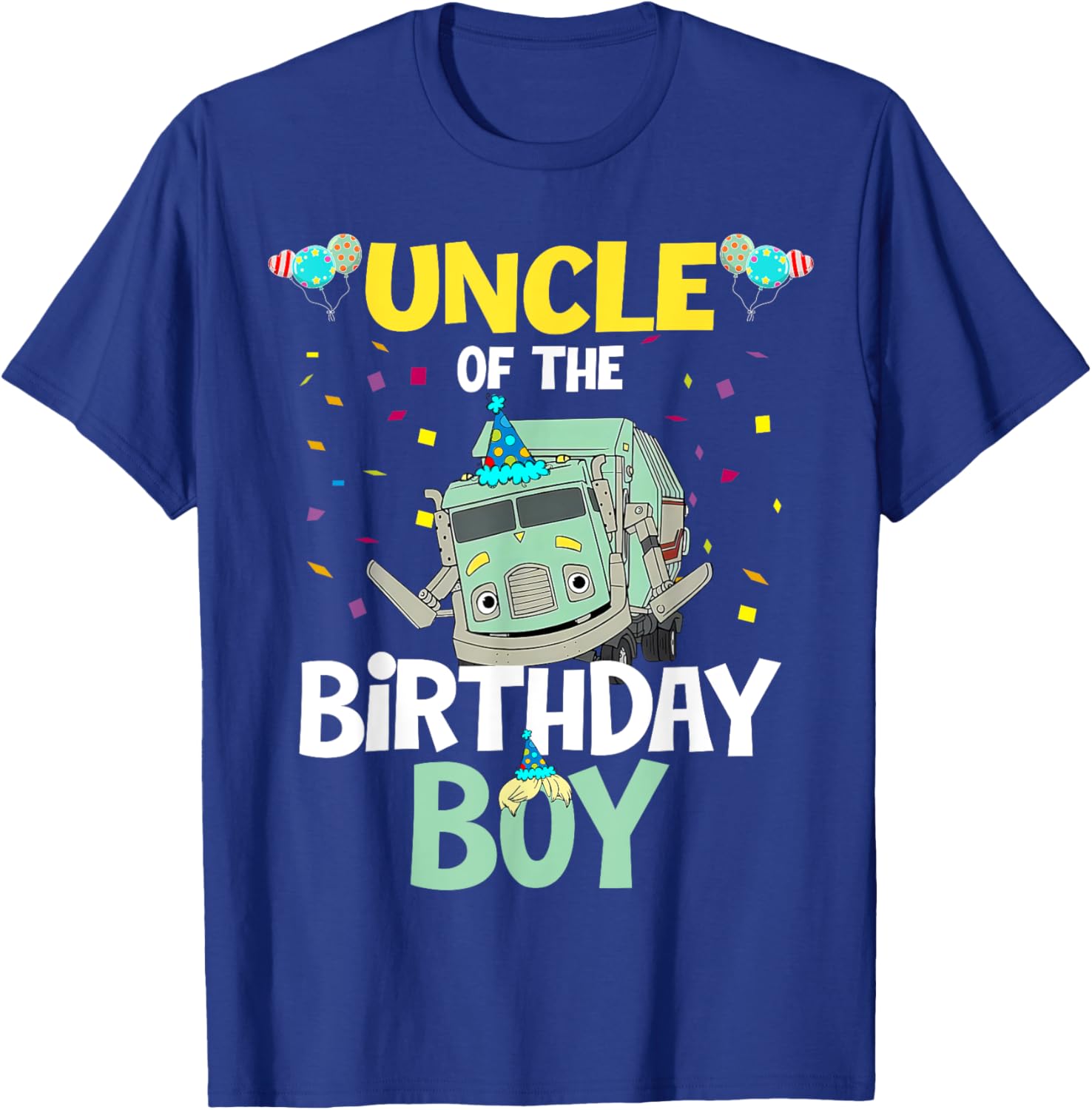 Uncle of the Birthday Boy Garbage Truck T-Shirt Fun Recycling Gift - 5