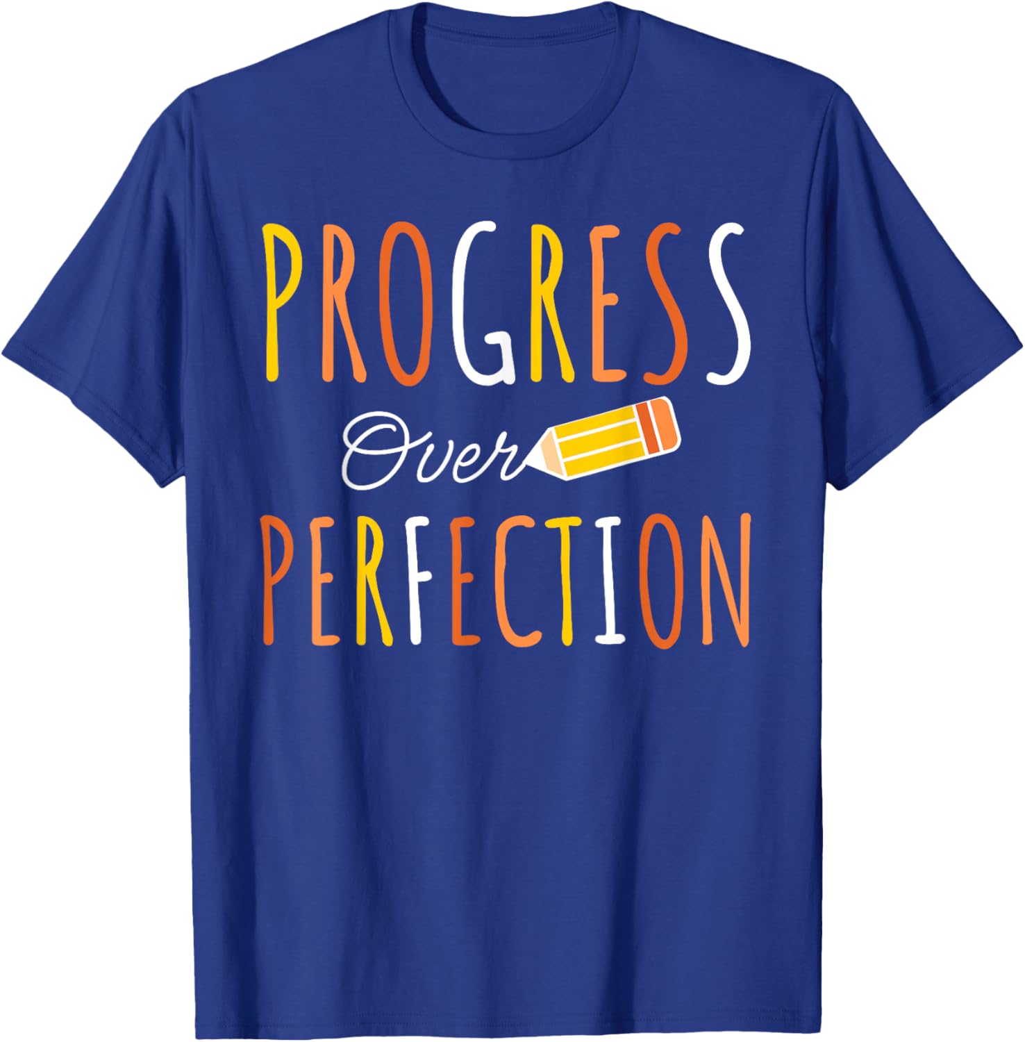 Progress Over Perfection Teacher Back-to-School T-Shirt for Educators - 7