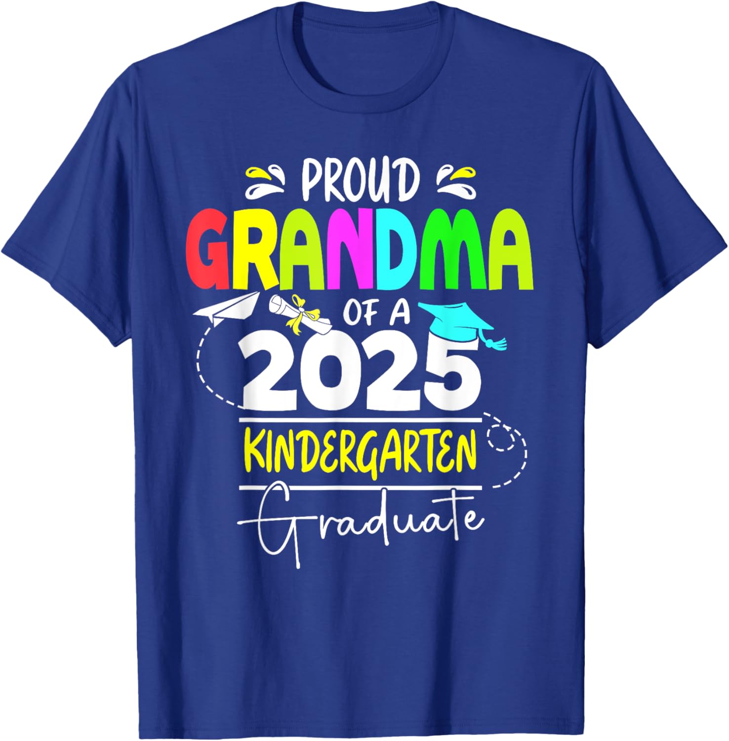 Proud Grandma 2025 Kindergarten Graduate T-Shirt for Celebrating Success - 6