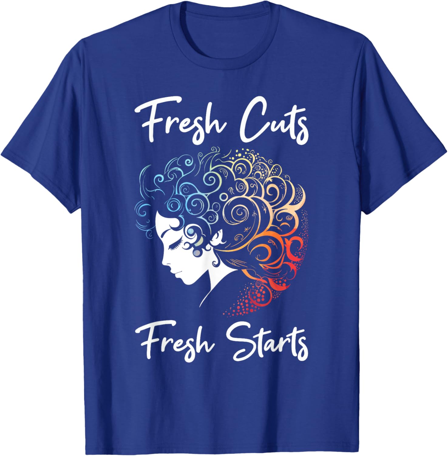 Stylish Hair Stylist Fresh Cuts T-Shirt for Barbers and Salon Professionals - 2