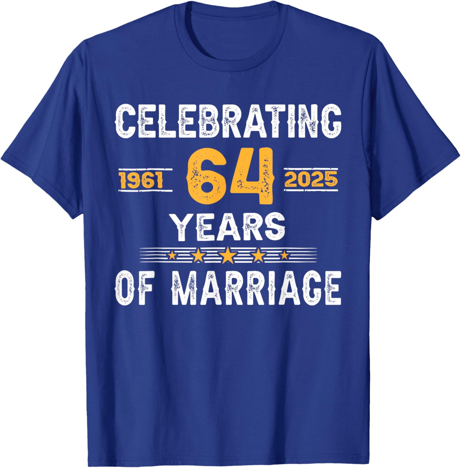 64th Wedding Anniversary T-Shirt for Couples Celebrating 64 Years of Love - 8