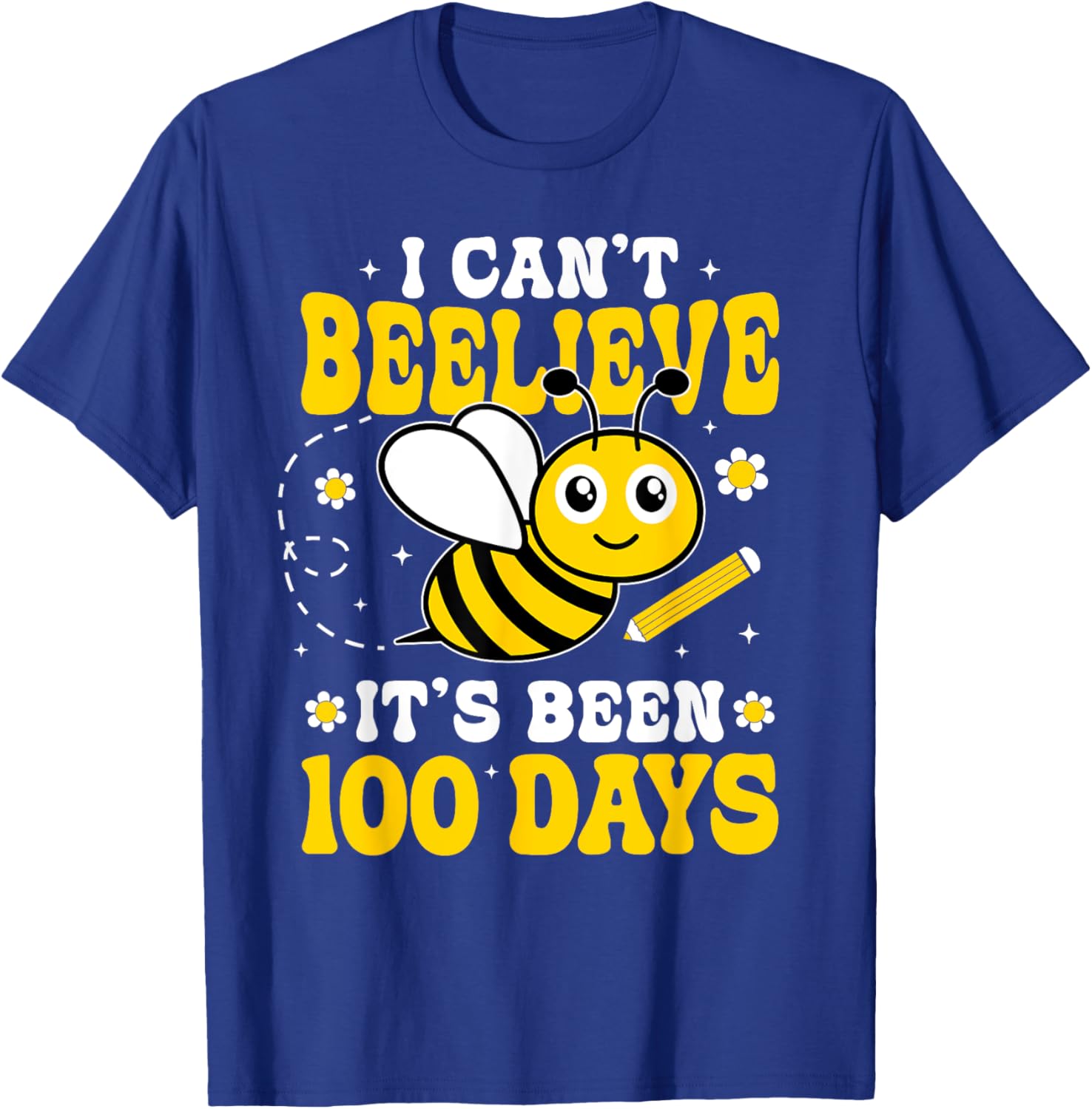 Cute Bee 100 Days of School T-Shirt for Kids Fun School Celebration - 5