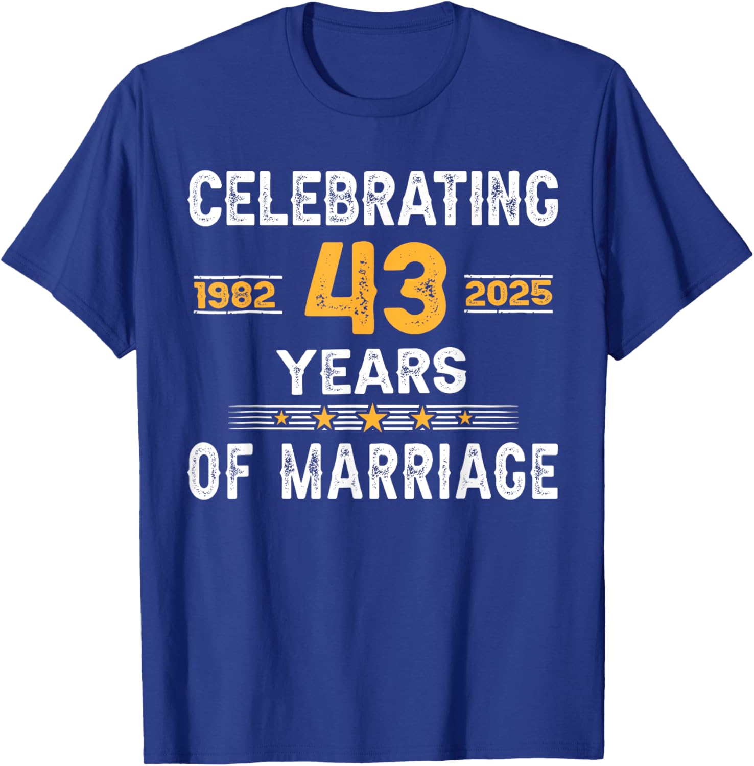 43rd Wedding Anniversary T-Shirt for Couples Married Since 1982 - 10