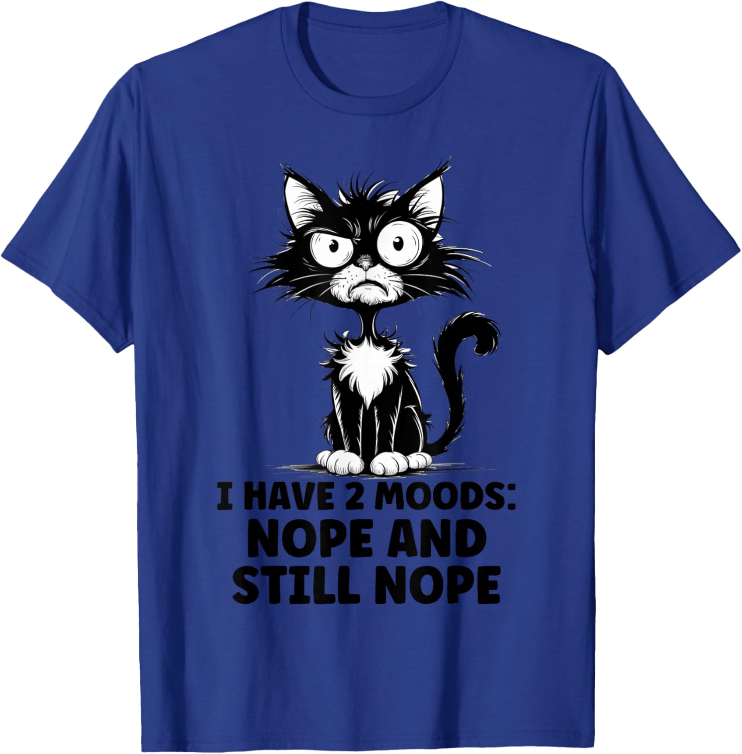Funny Angry Stressed Cat Meme T-Shirt for Cat Lovers of All Ages - 12