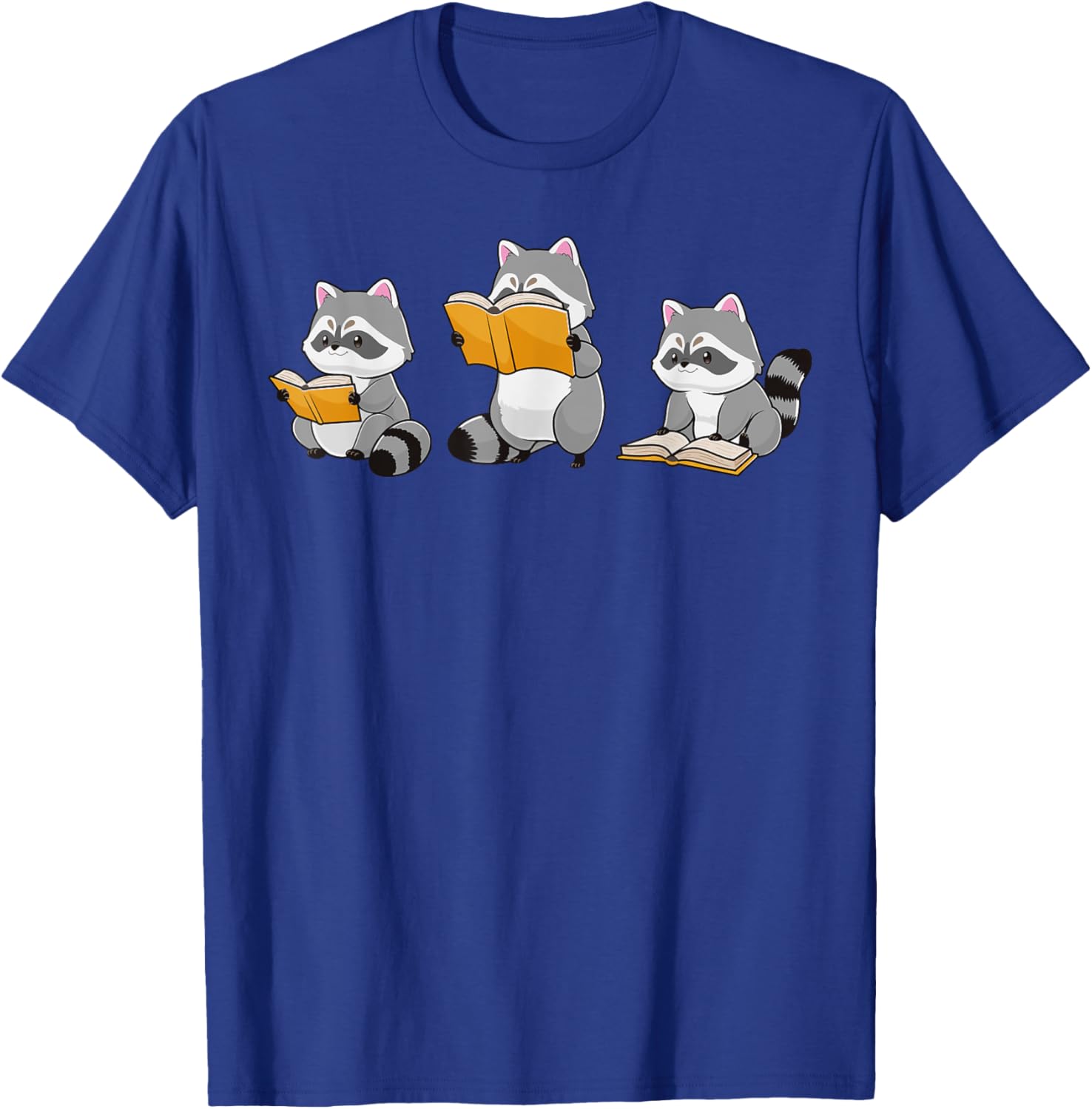 Cute Raccoon Reading Books T-Shirt for Book Lovers and Bookworms - 25