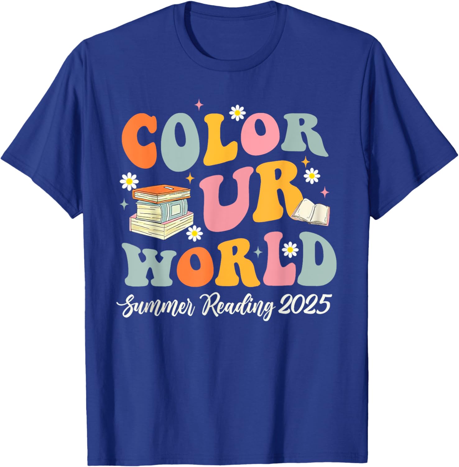 Retro Groovy Summer Reading Program 2025 T-Shirt for Kids and Adults - 13