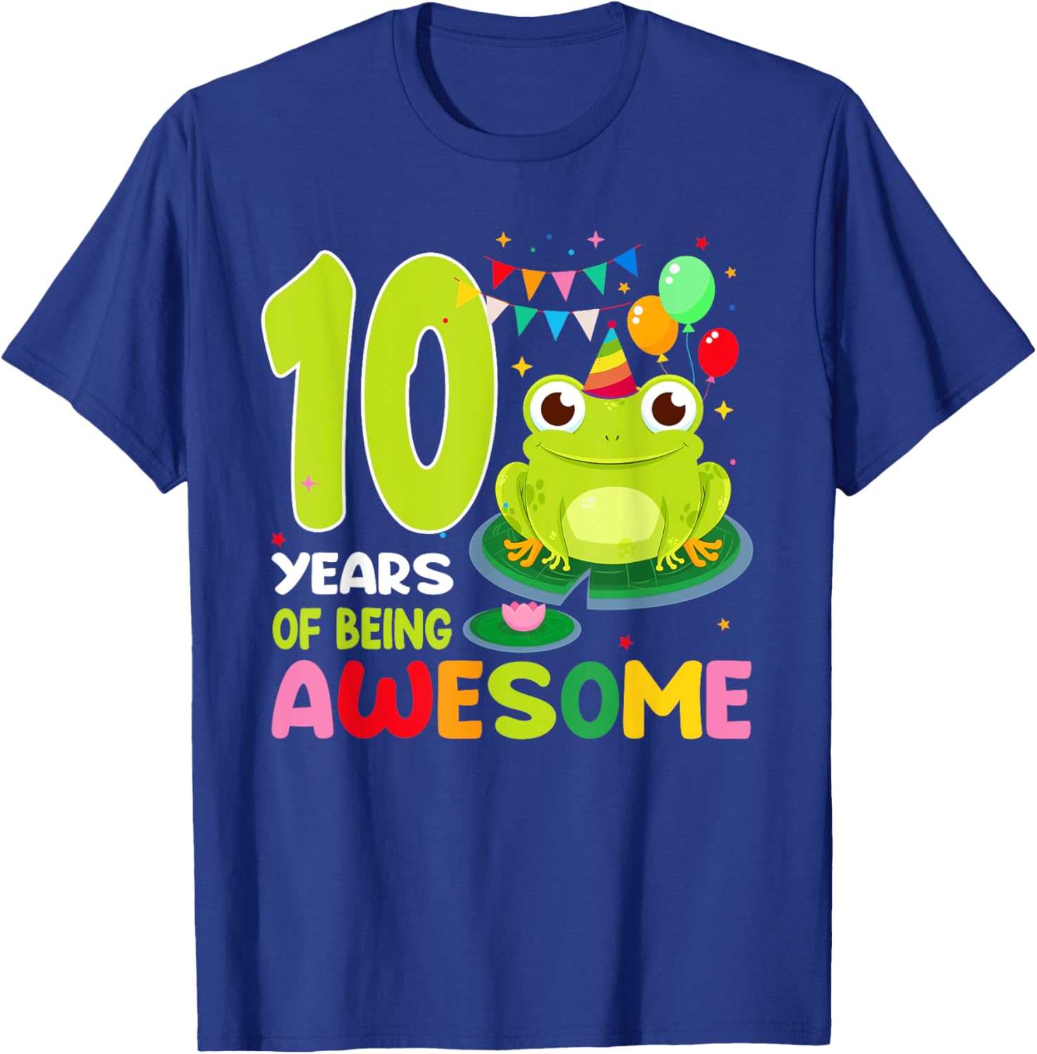 10th Birthday Frog Lover T-Shirt Celebrating 10 Years of Awesome Fun - 9