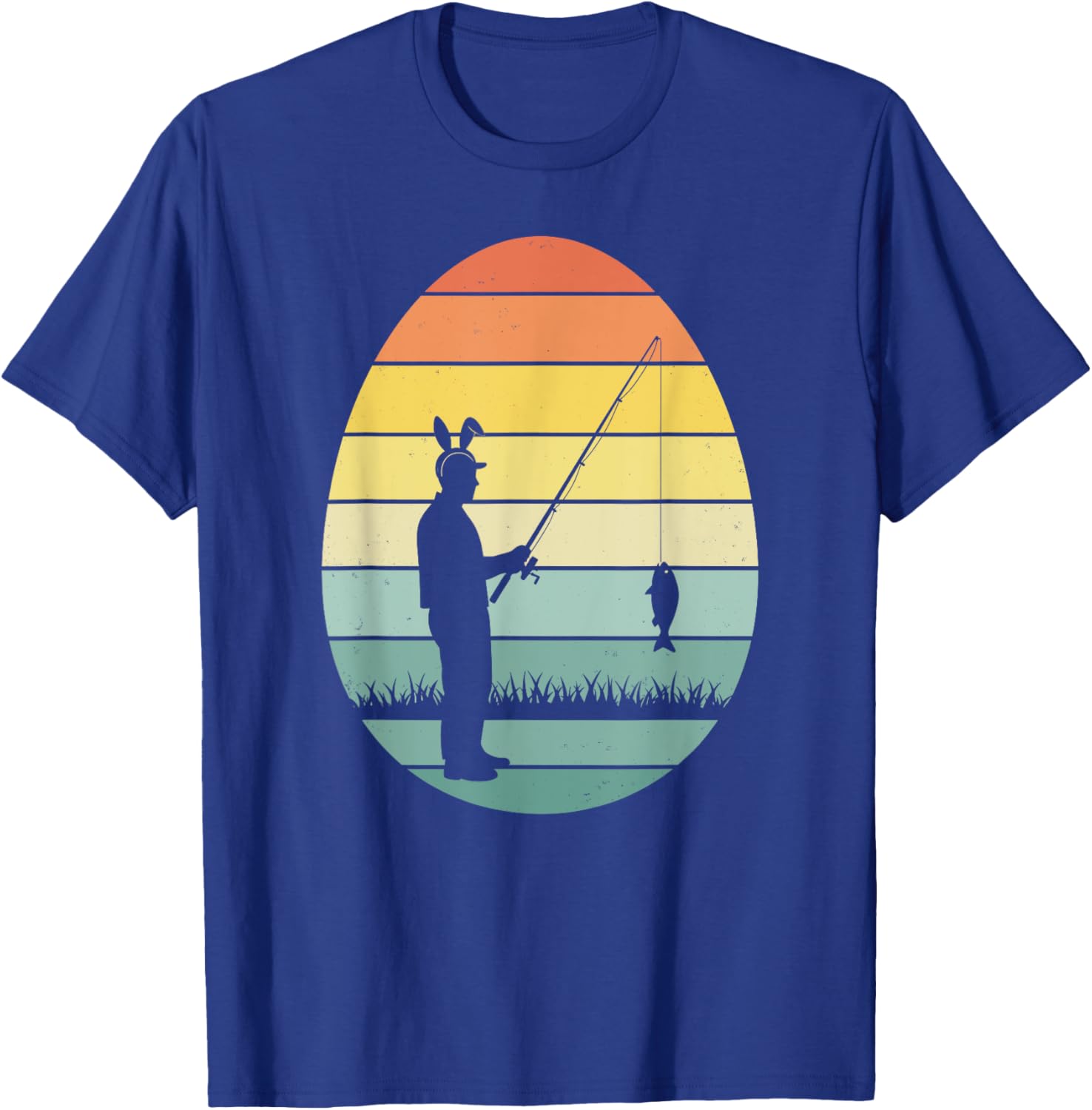 Retro Fishing Easter Egg T-Shirt for Men and Women - Perfect for Easter Fun - 17