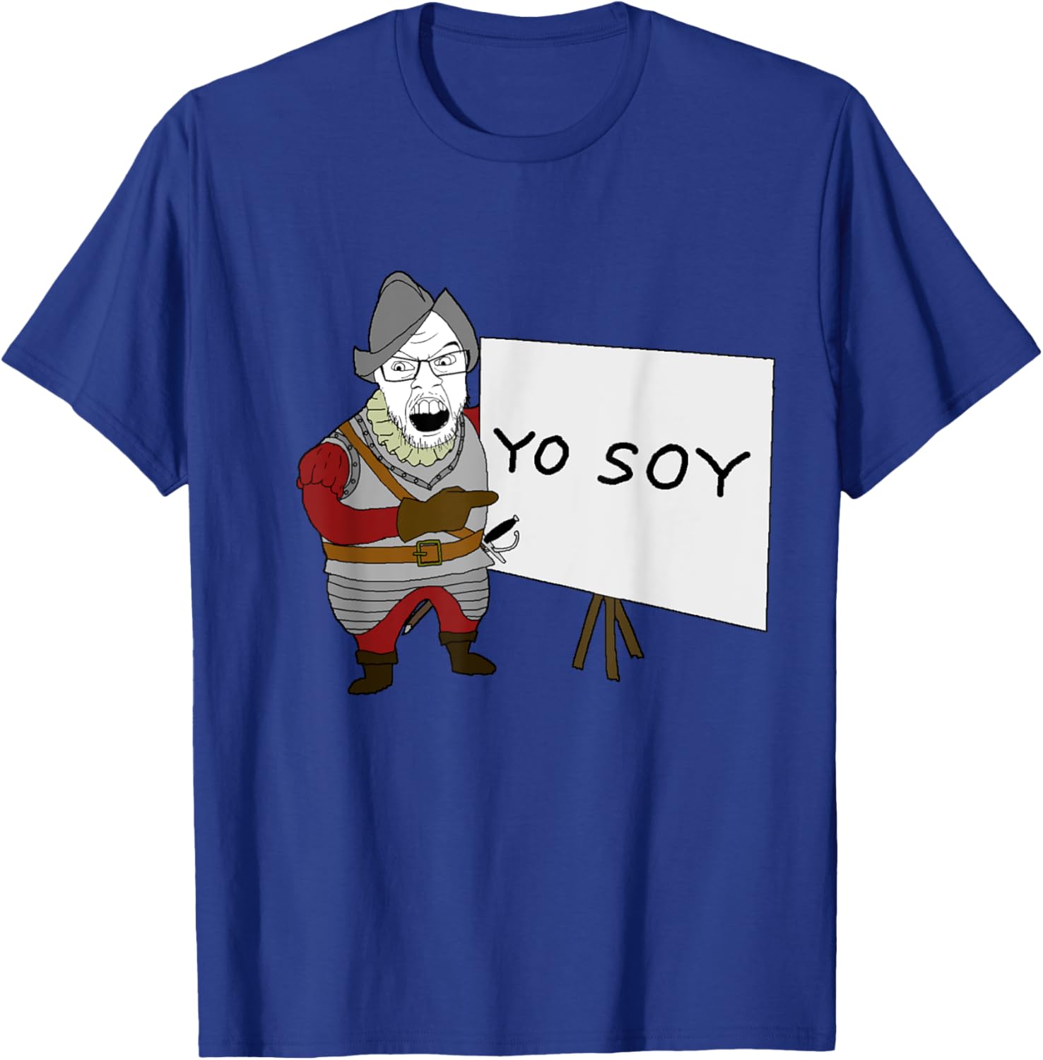 Soyjak Conquistador Wojak Soyboy T-Shirt for Spanish Teachers - 27