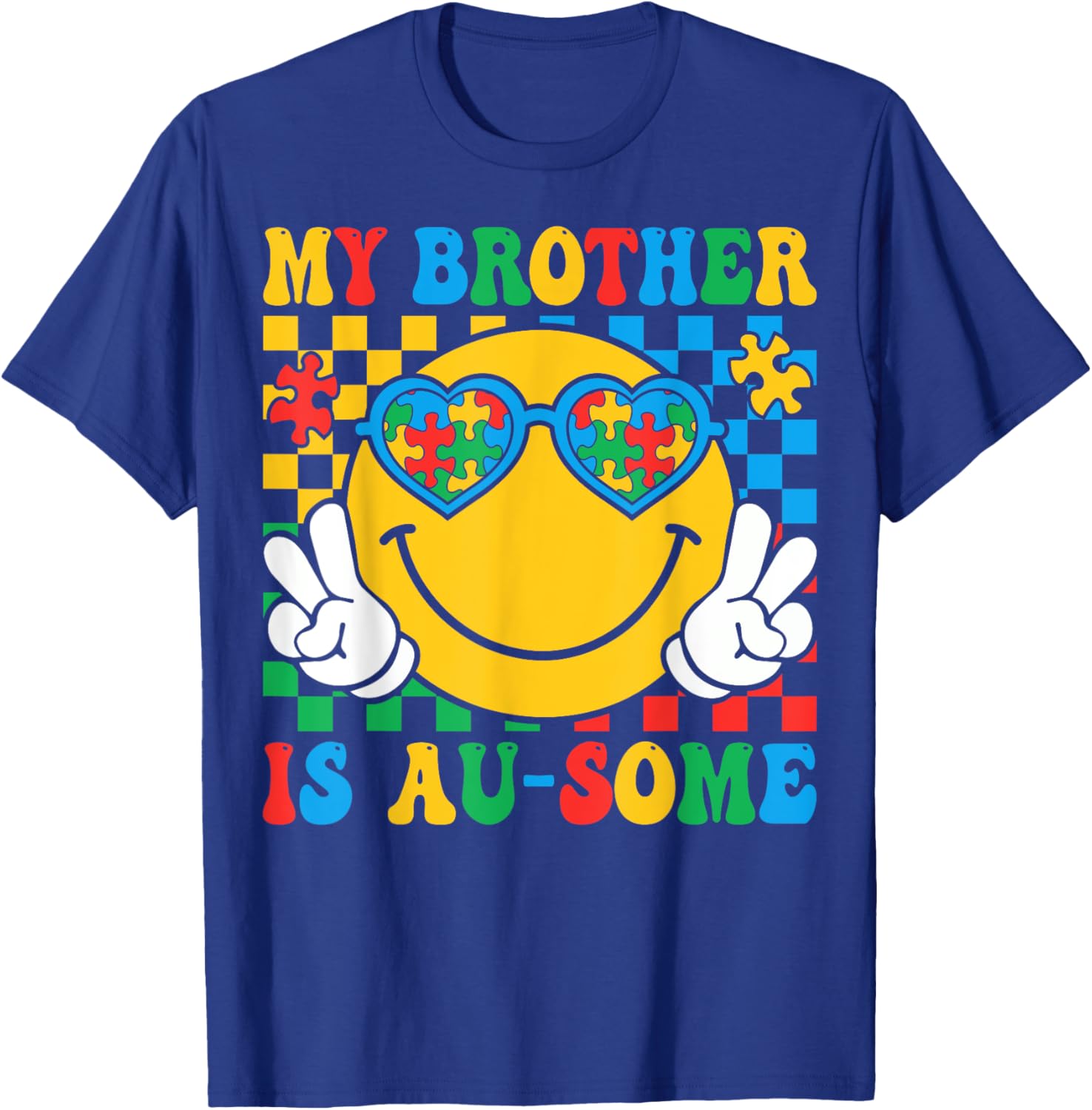 My Brother Is Awesome Autism Awareness T-Shirt for Sisters and Kids - 13
