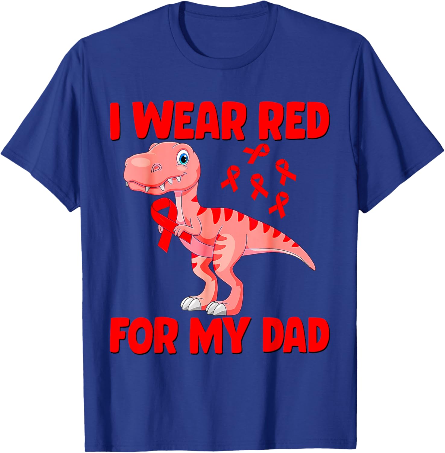 I Wear Red For My Dad Heart Disease Awareness Toddler T-Shirt - 2
