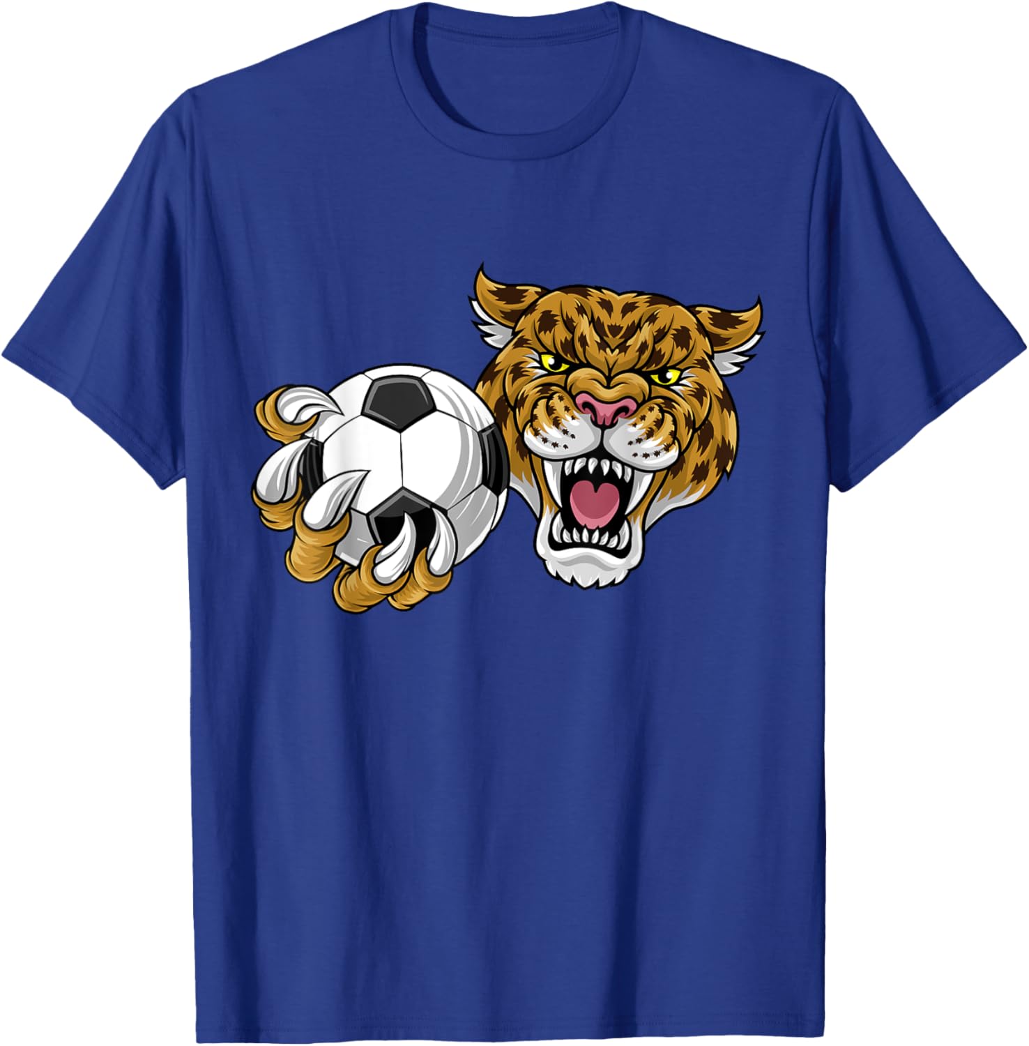 Jaguar Leopard Cheetah Soccer Ball Cartoon Character T-Shirt for Kids - 11