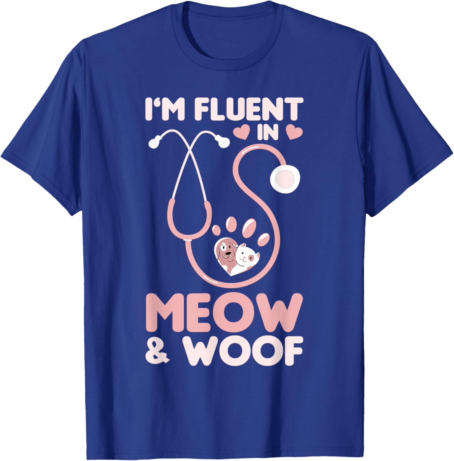 Cute Veterinary Design Stethoscope Paw Vet Tech T-Shirt for Animal Lovers - 3