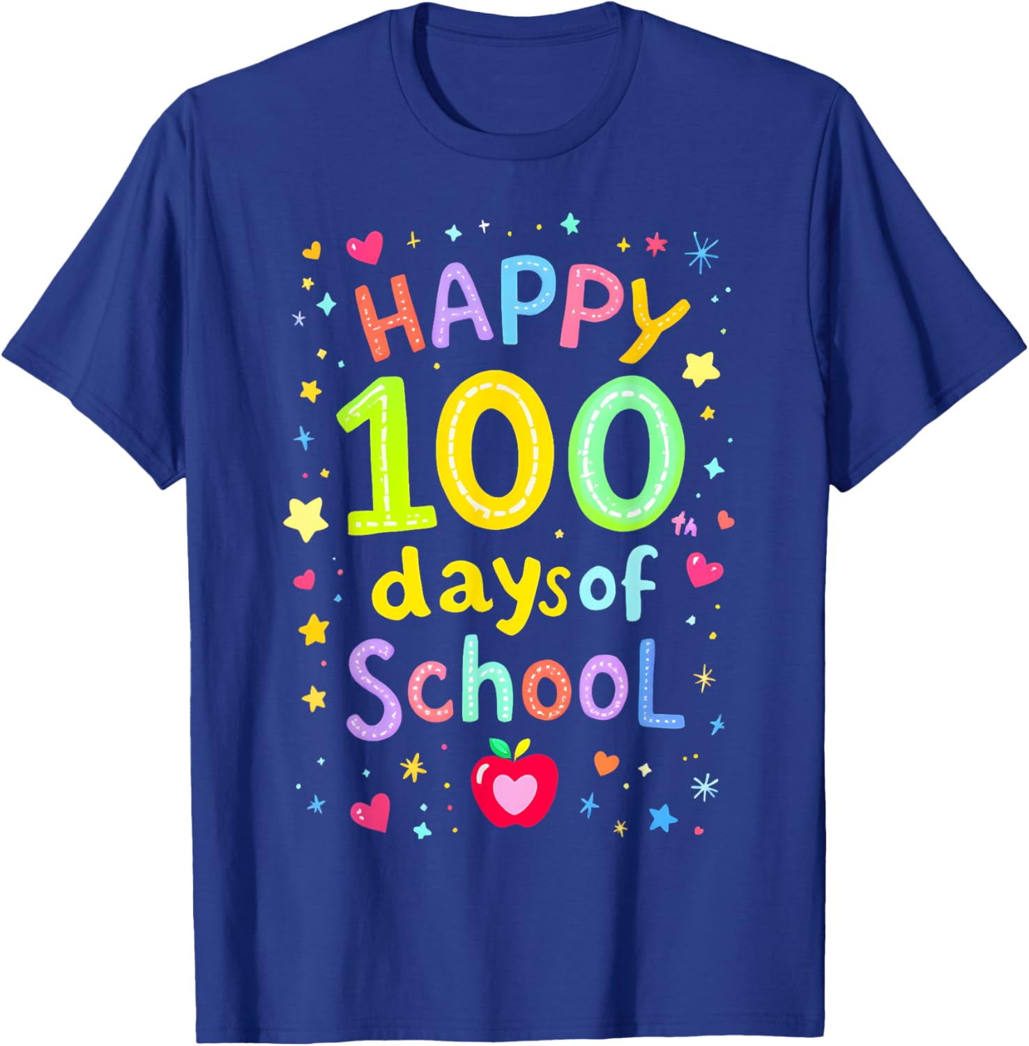 Happy 100 Days of School T-Shirt for Teachers and Students - 6
