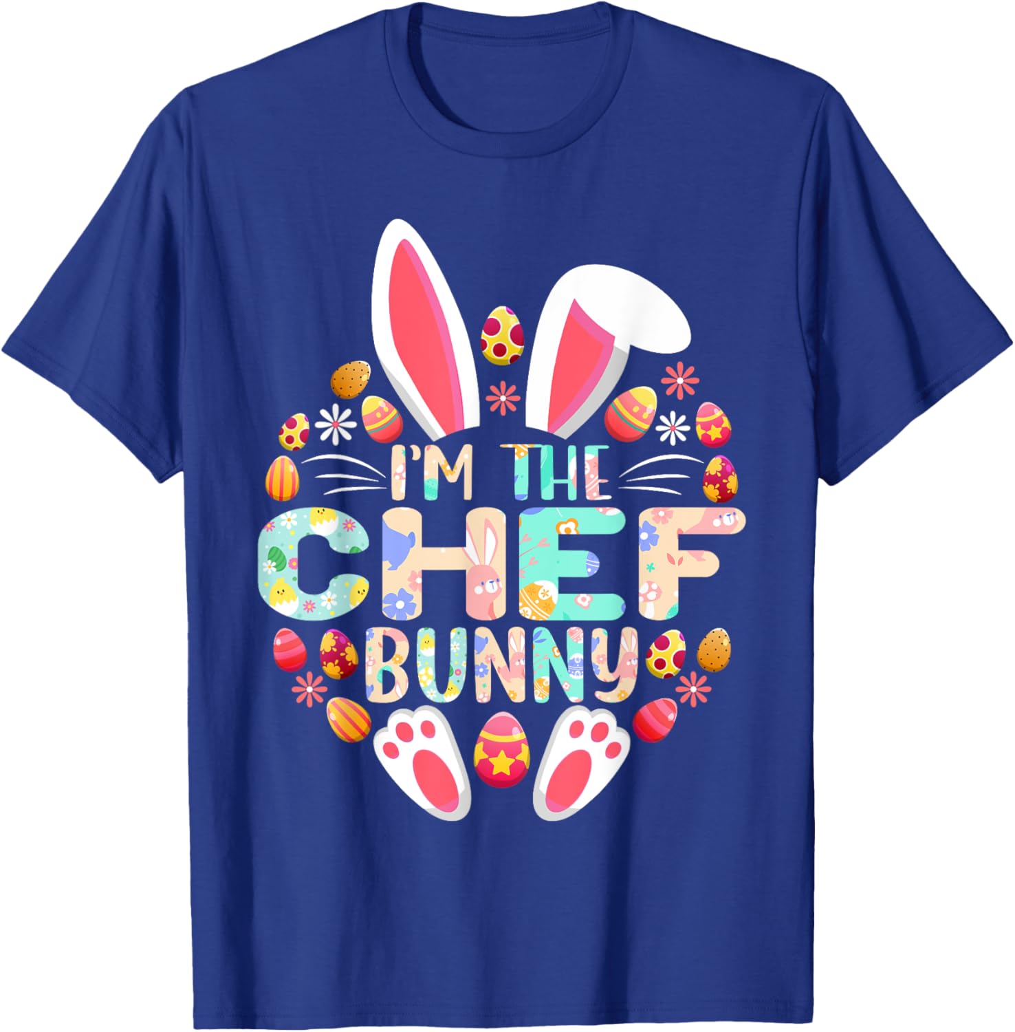 Funny Easter Family Matching T-Shirt I'm The Chef Bunny Design - 10