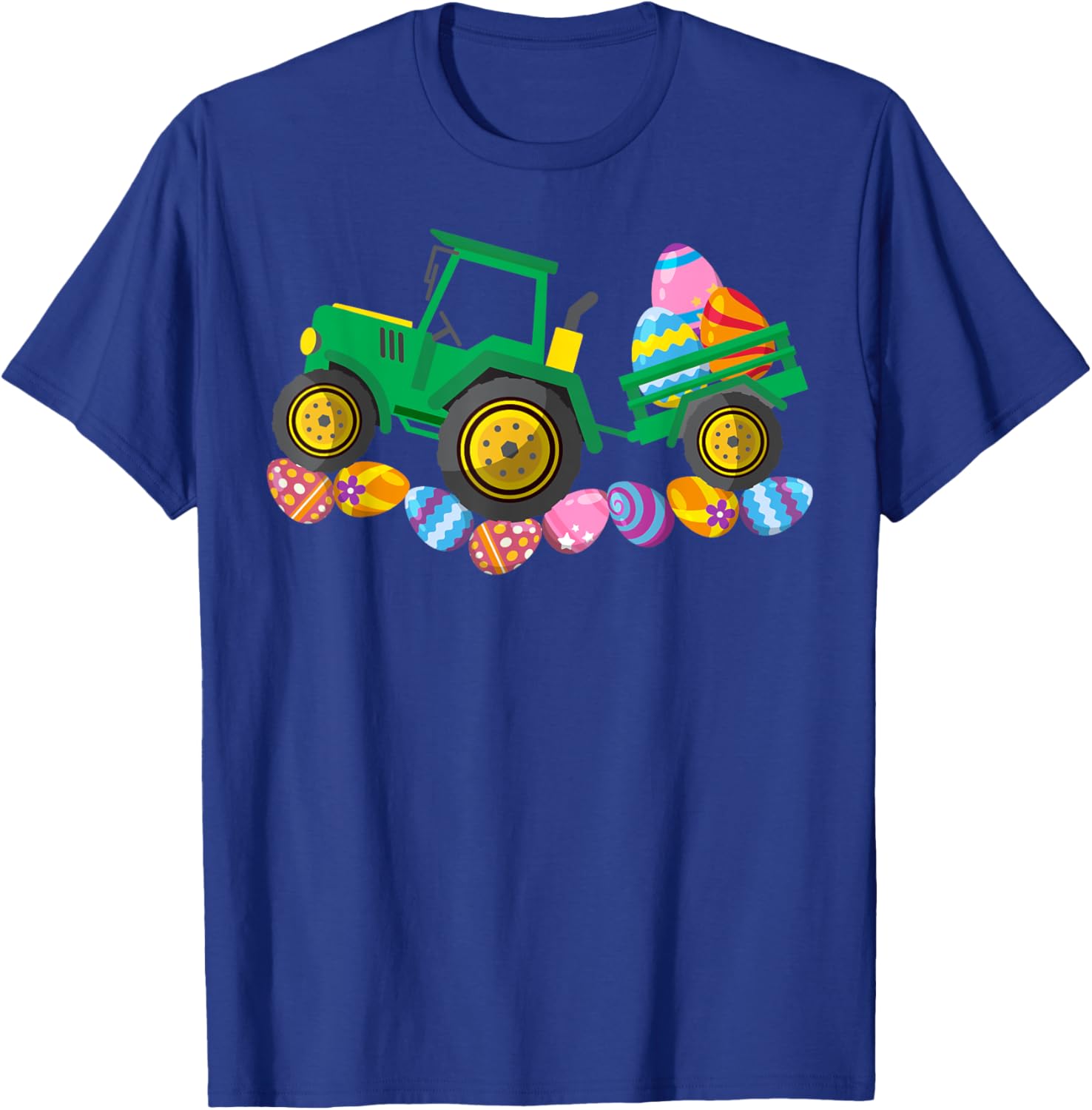 Easter Bunny Toddler T-Shirt for Boys and Girls with Farmer Tractor Eggs - 8