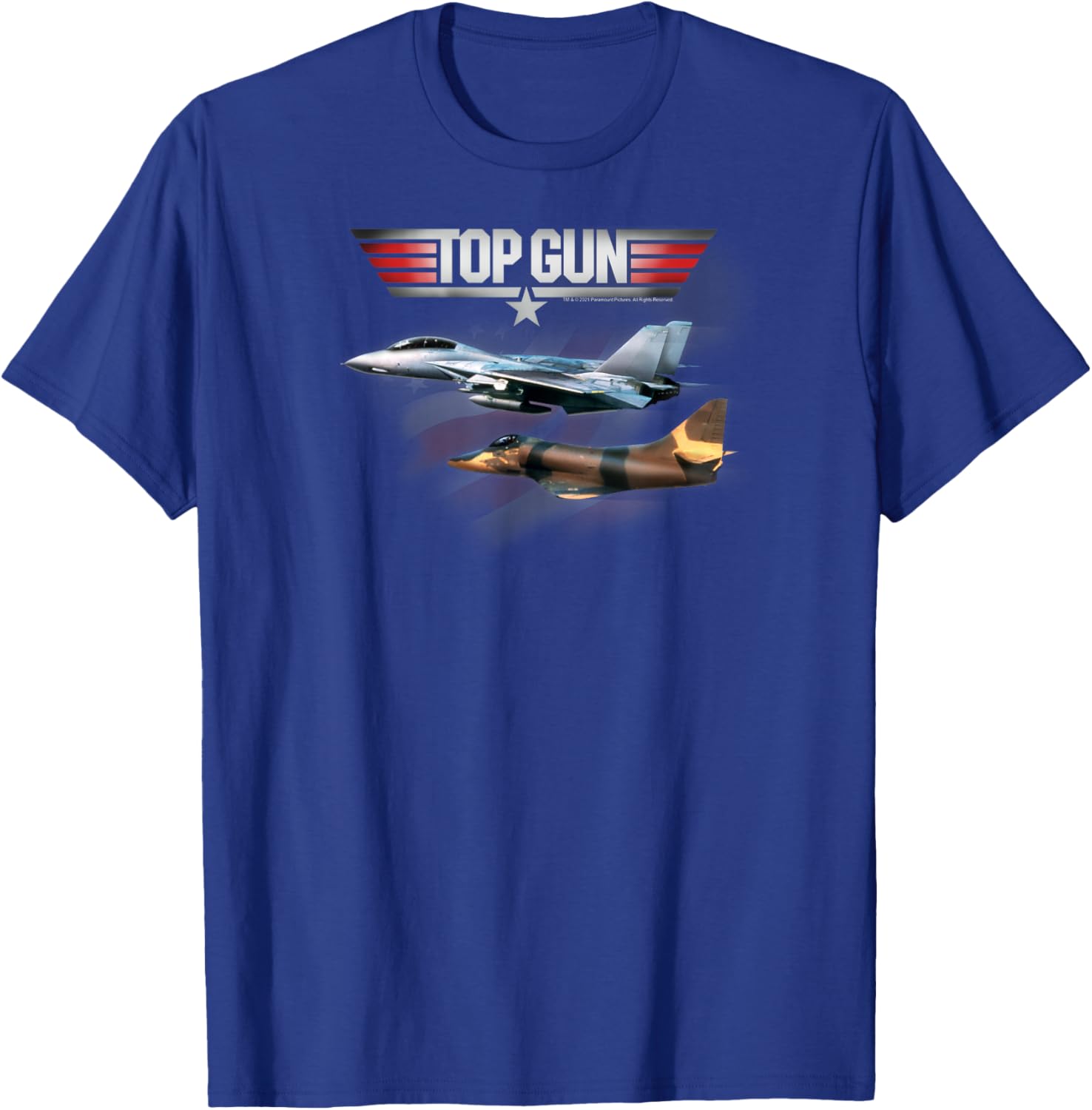 Top Gun Fighter Jet T-Shirt with American Flag for Movie Fans - 4