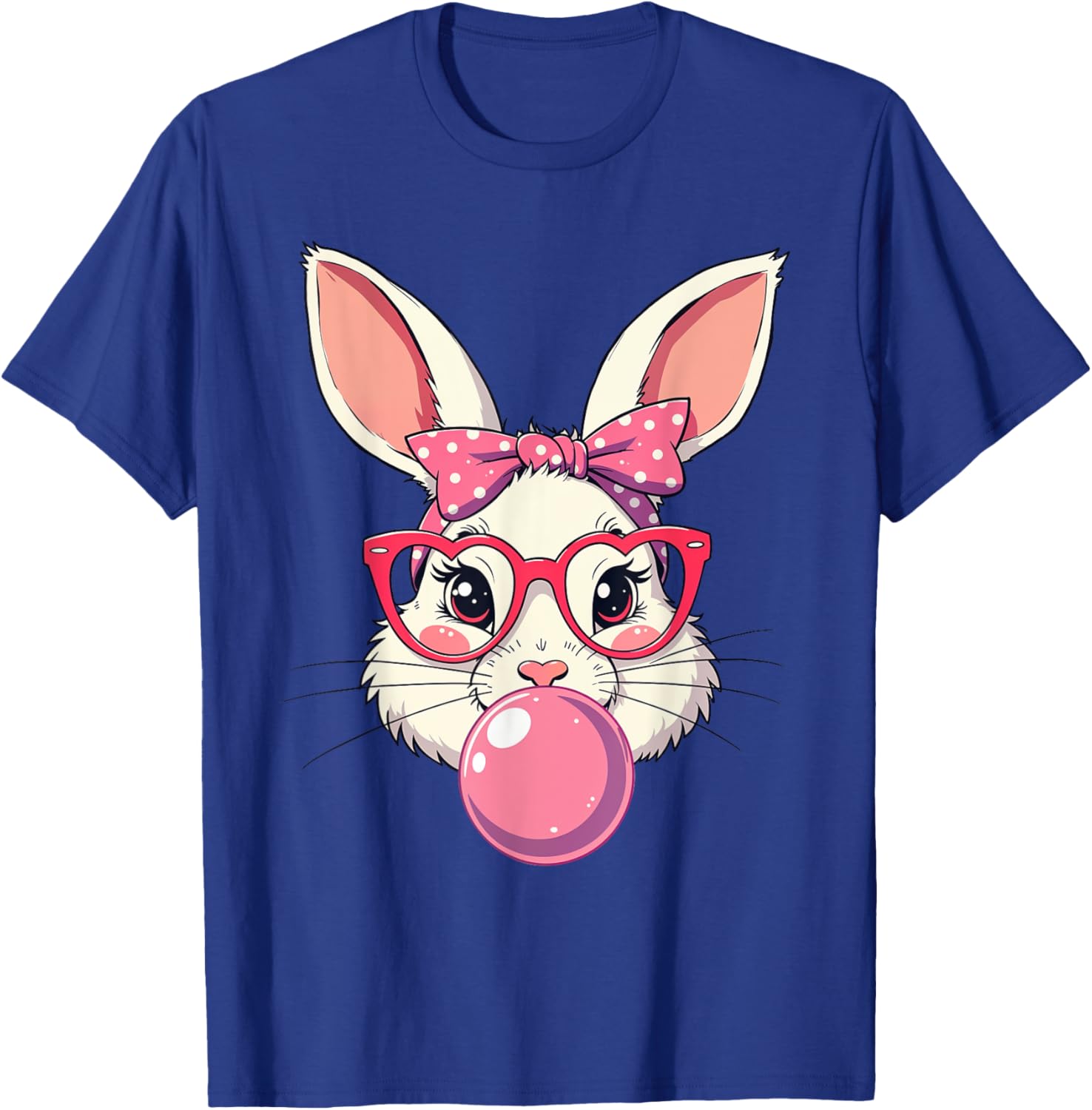 Cute Bunny Face Bow T-Shirt for Easter Fun - Kids and Adults Available - 9