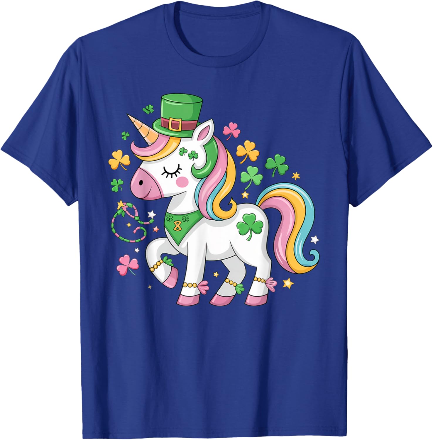 Cute Girls St Patricks Day Unicorn Shamrock Lepricorn T-Shirt for Kids - 28