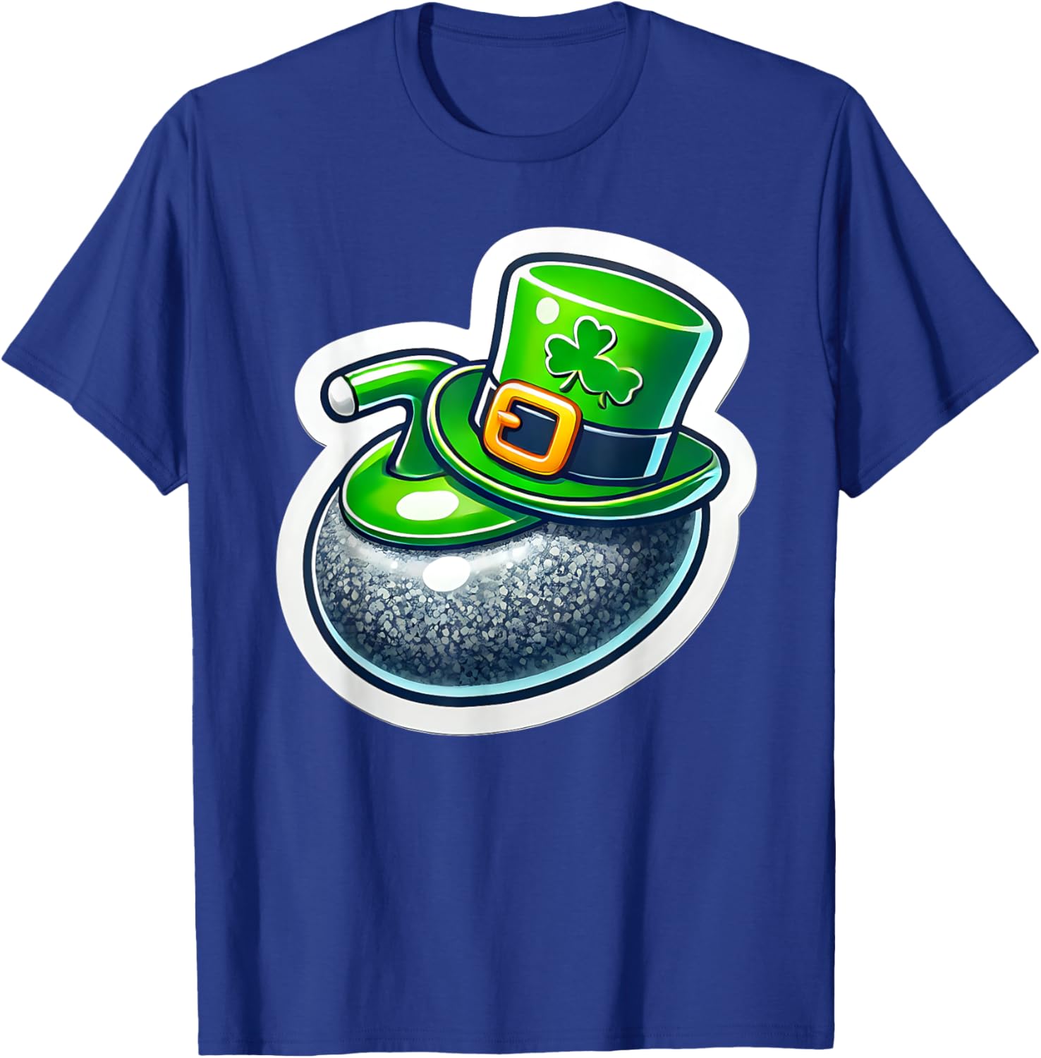 St. Patrick's Day Curling Stone Hat Irish Spirit Funny T-Shirt for Fun - 25