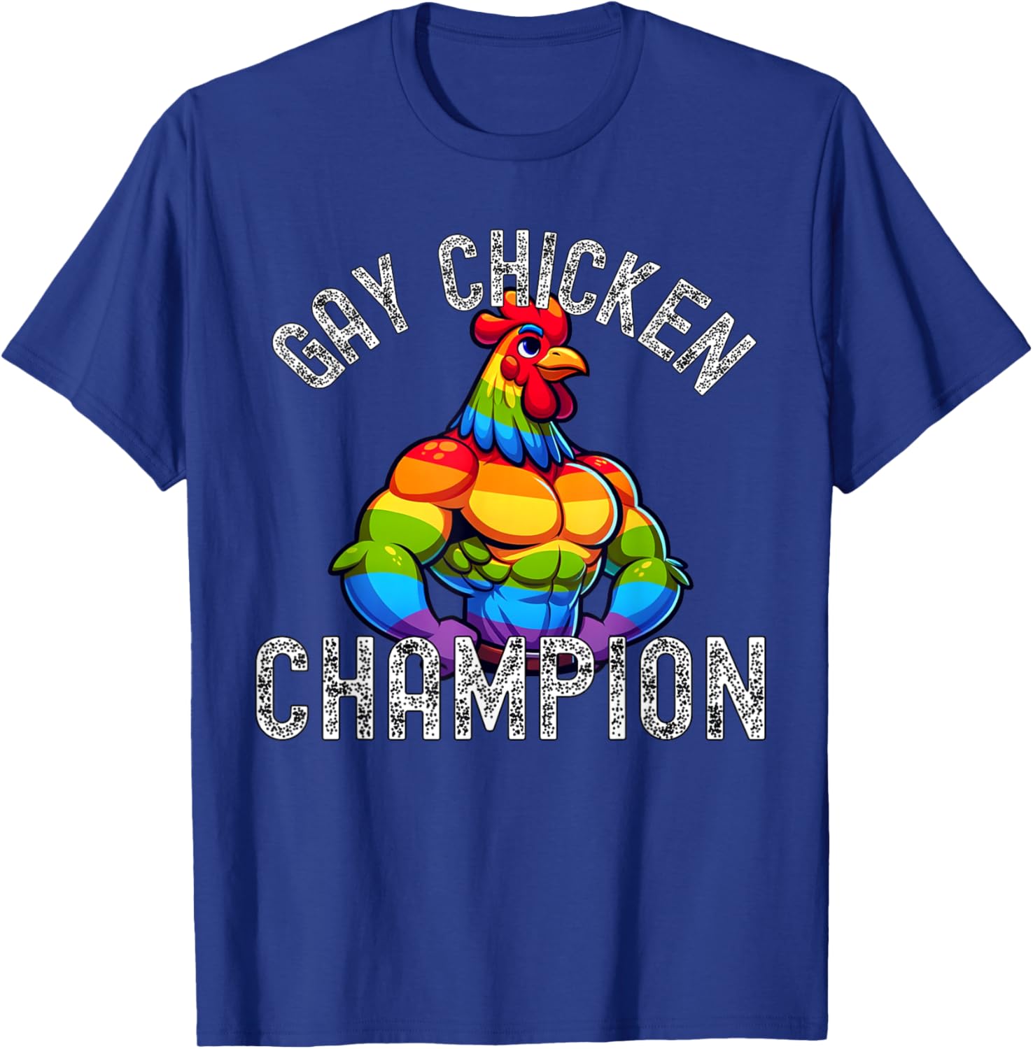 Gay Chicken Champion T-Shirt Fun Pride Apparel for LGBTQ+ Enthusiasts - 27