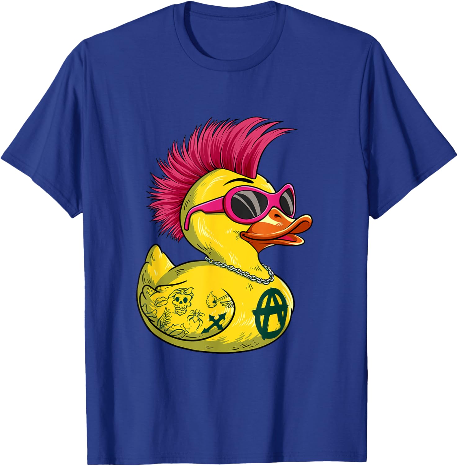Punk Duck Rocker T-Shirt for Bold Style Lovers - Unique Fashion Statement - 2
