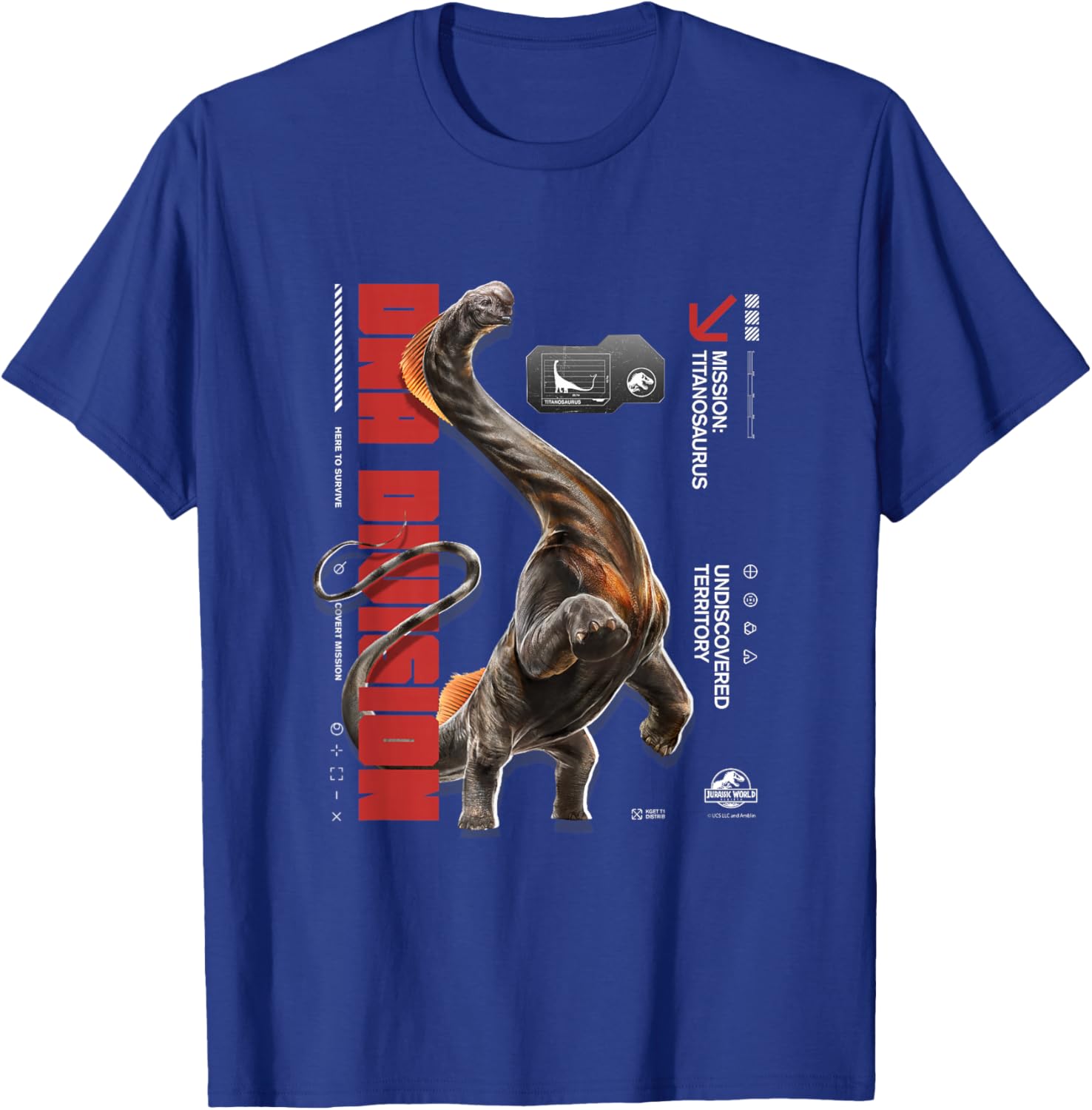 Jurassic World Rebirth Titanosaurus DNA Division T-Shirt for Dino Fans - 19