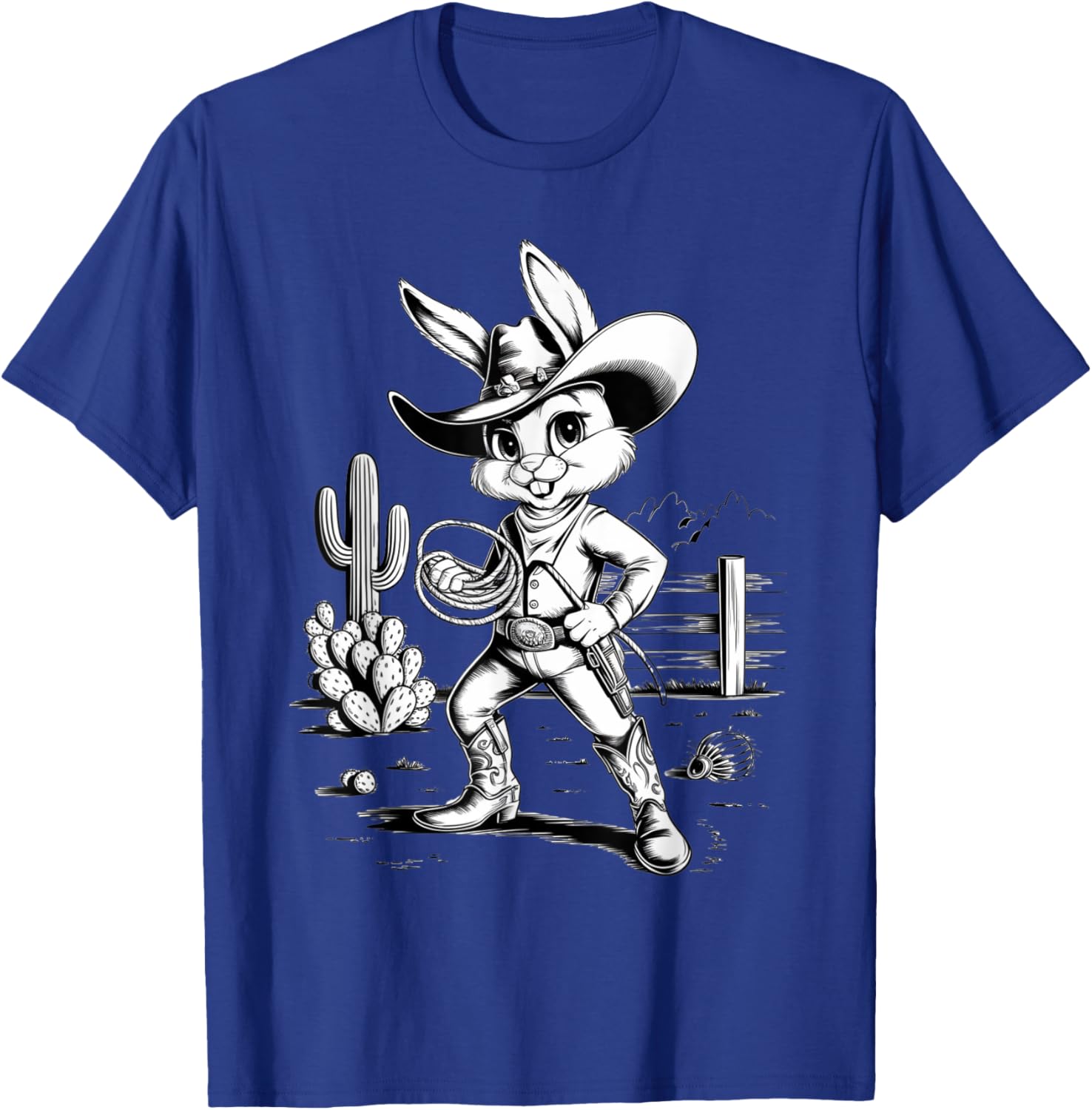 Cowboy Bunny Western Adventure T-Shirt for Fun Desert Inspired Style - 3