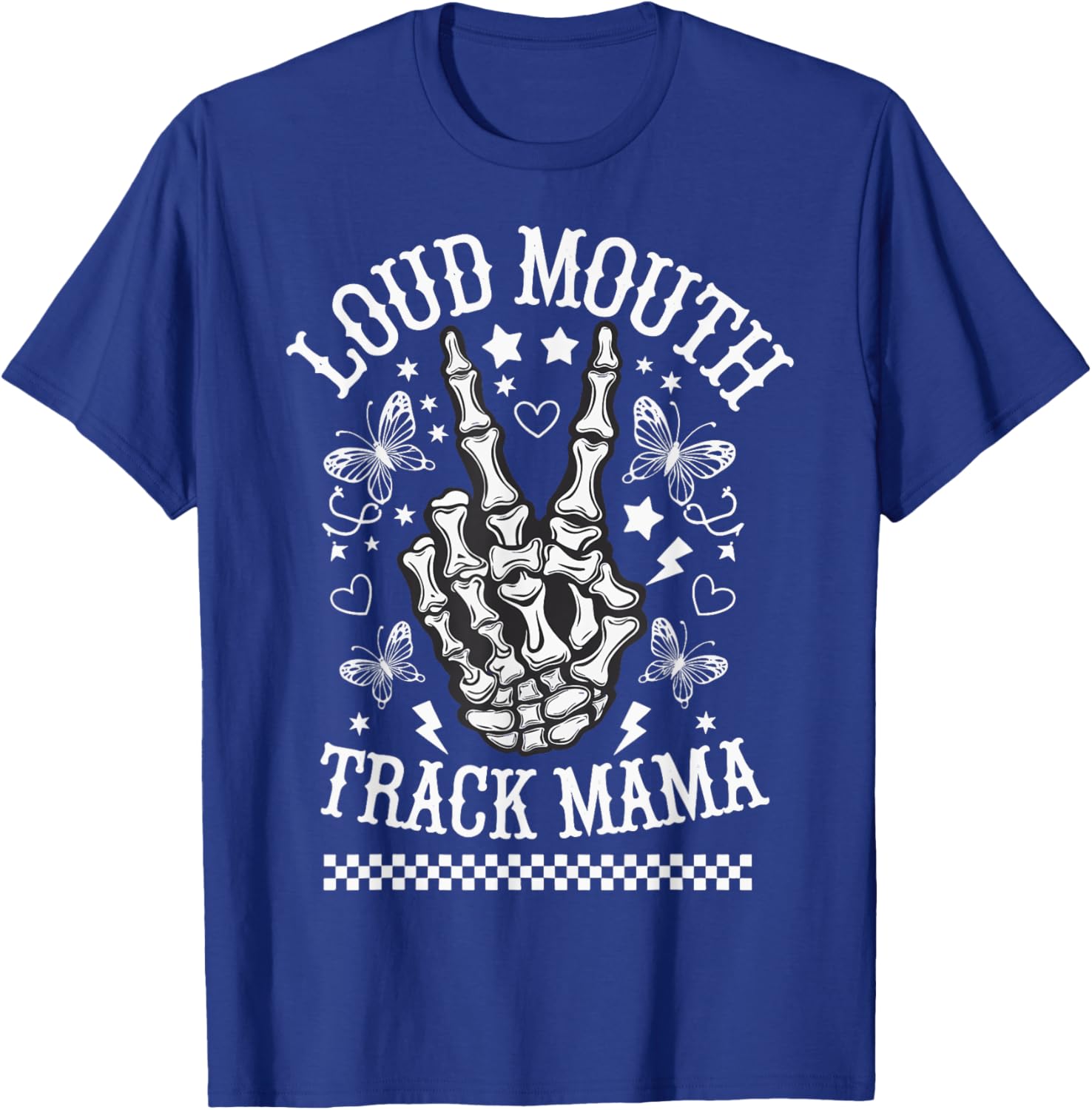 Fun Loud Mouth Track Mama T-Shirt for Stylish Moms on the Go - 7