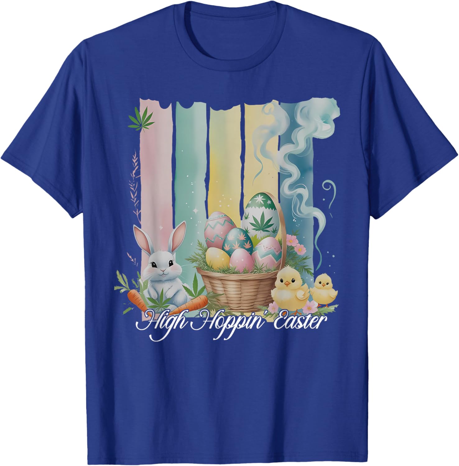 Easter Bunny Eggs Flower Cannabis Weed Stoner T-Shirt for Fun Loving Fans - 15