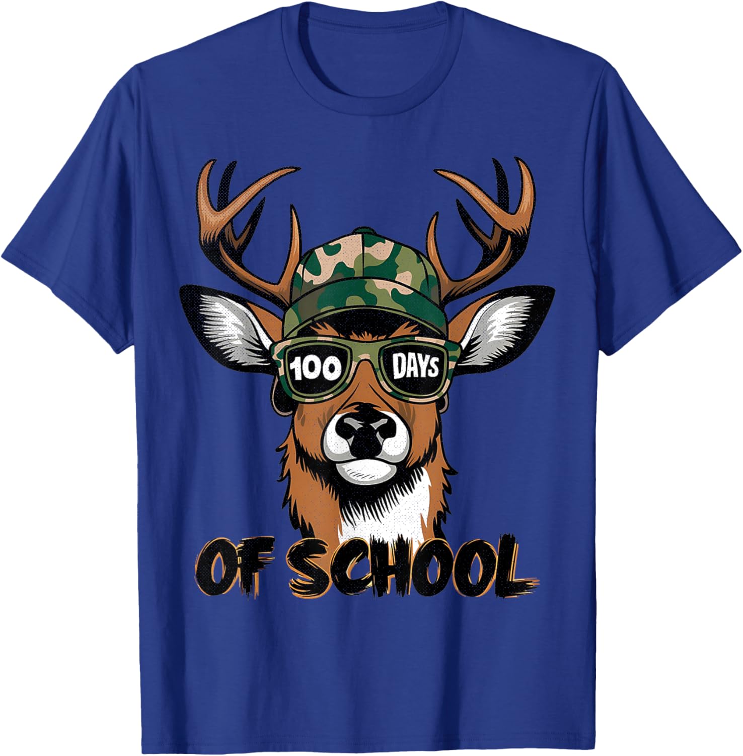 100 Days of School Deer Hunting T-Shirt for Kids Fun and Stylish - 27