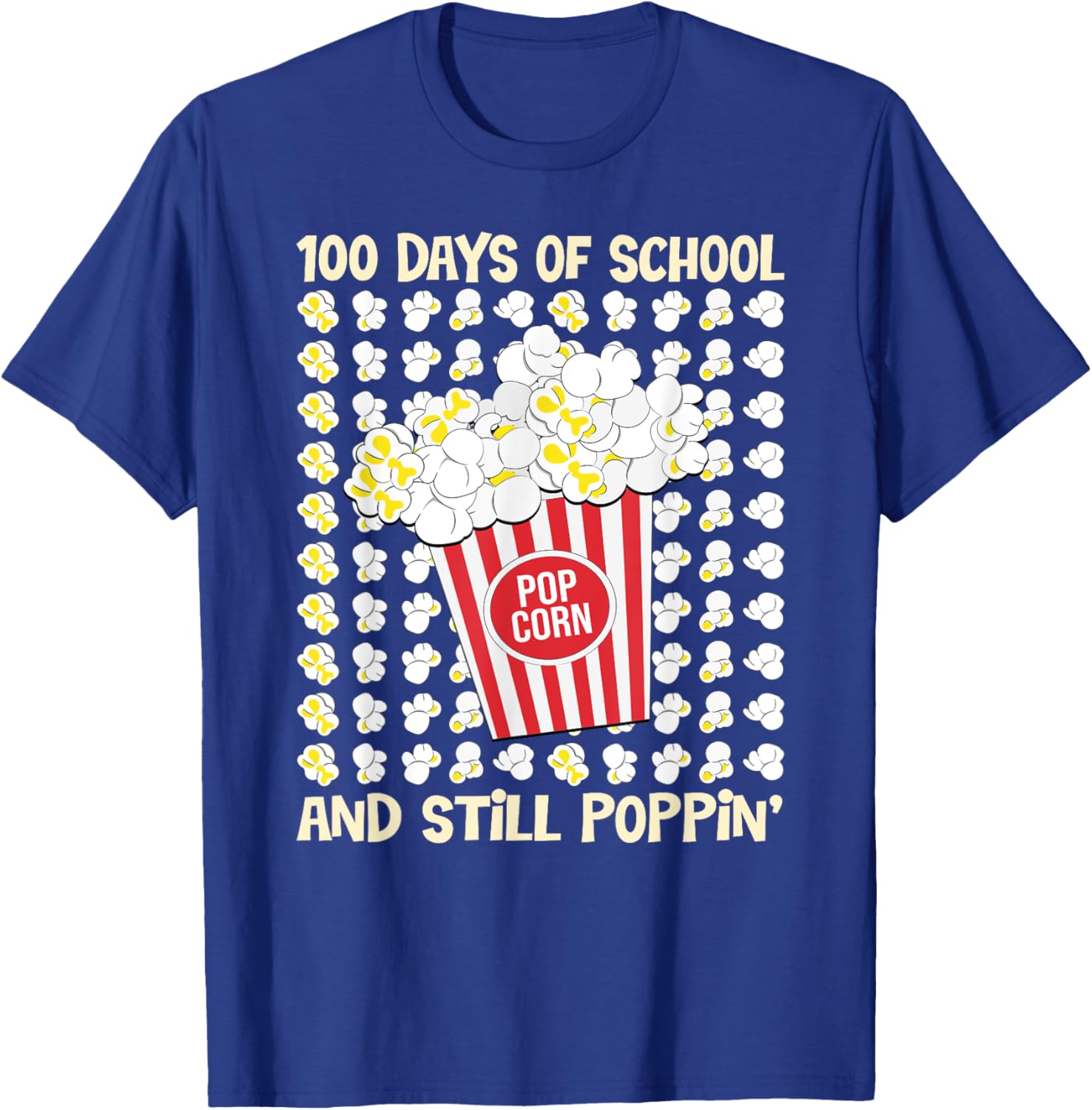 100 Days of School Loving Popcorn T-Shirt for Kids and Adults - 20