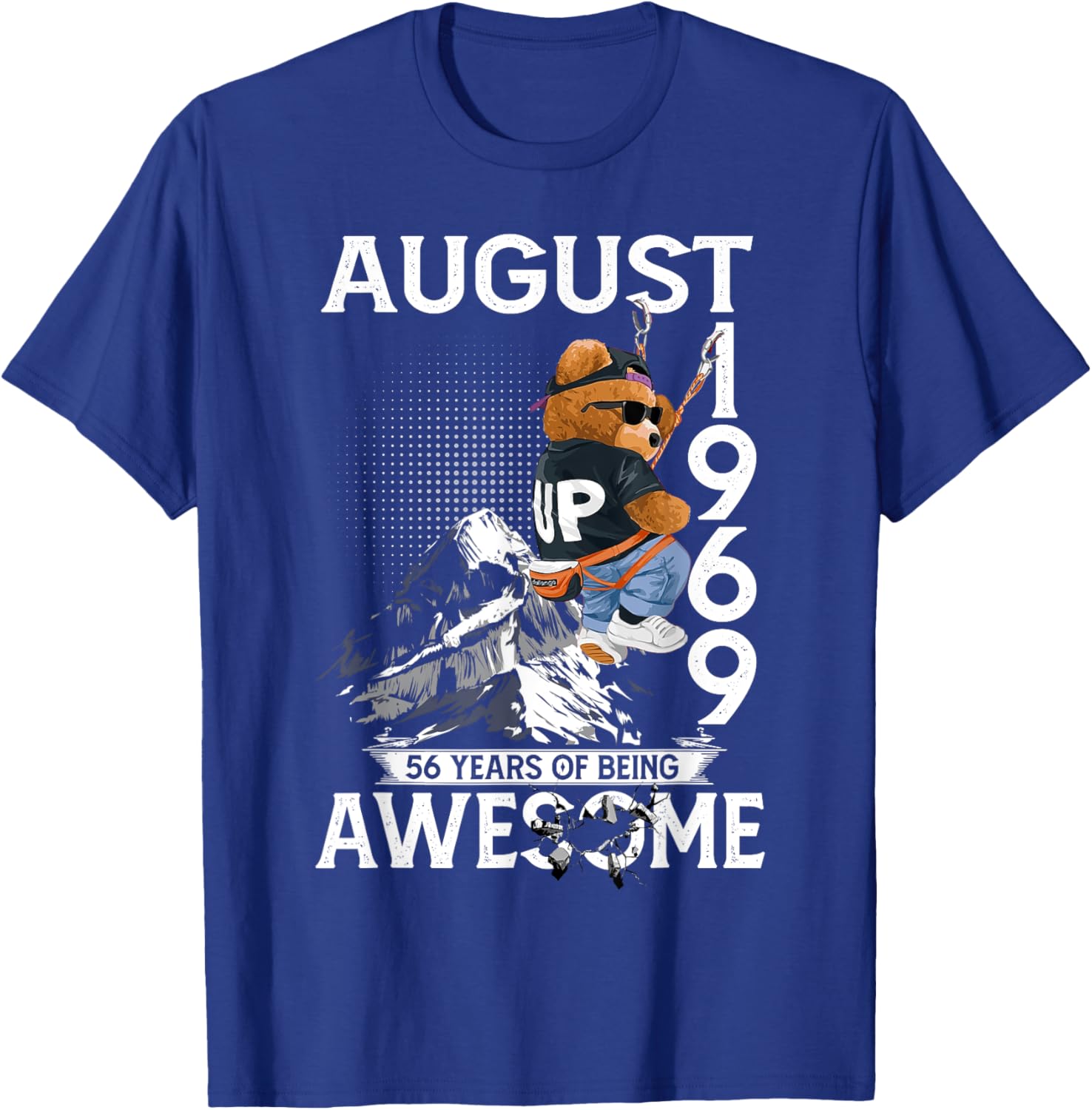 56th Birthday Bear Legends August 1969 T-Shirt for Men Gifts - 25