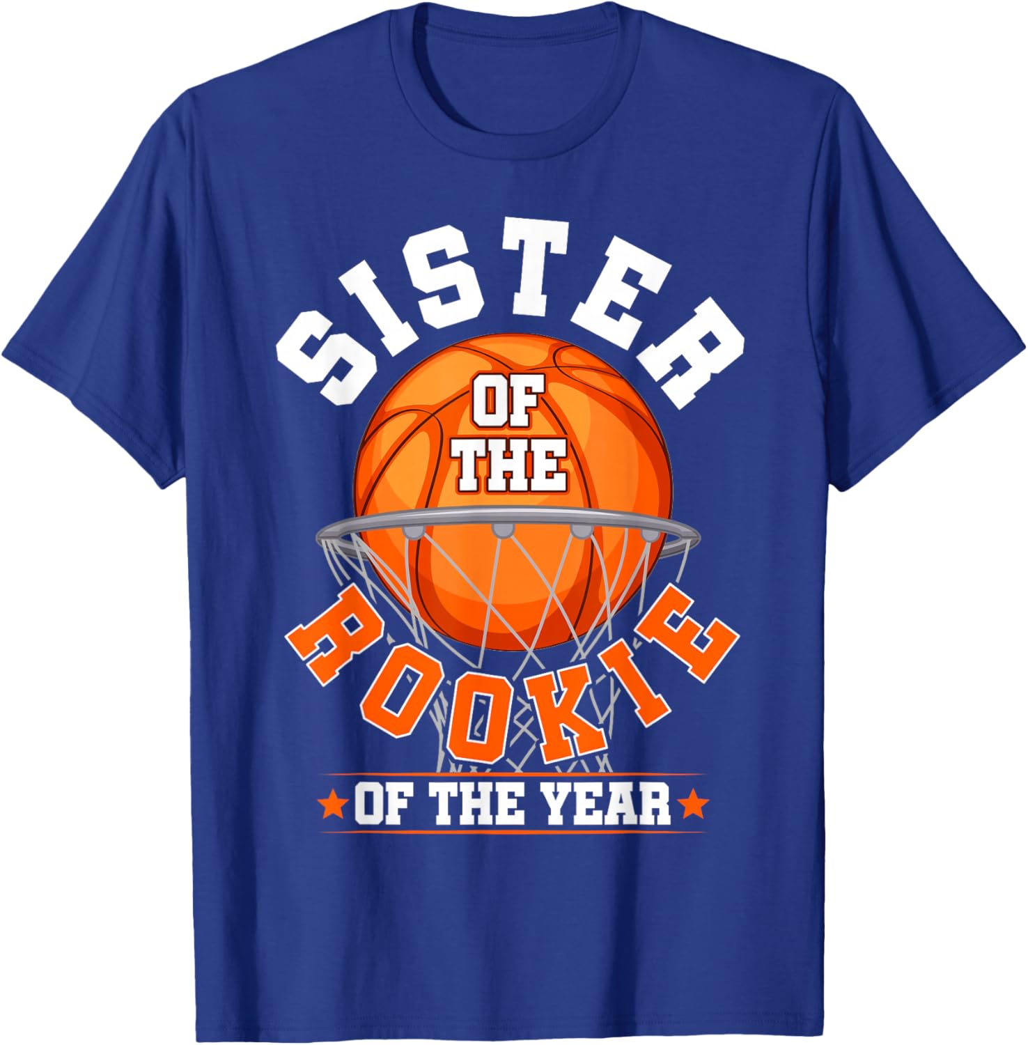 Adorable Sister of Rookie 1st Birthday Basketball Family Matching T-Shirt - 14