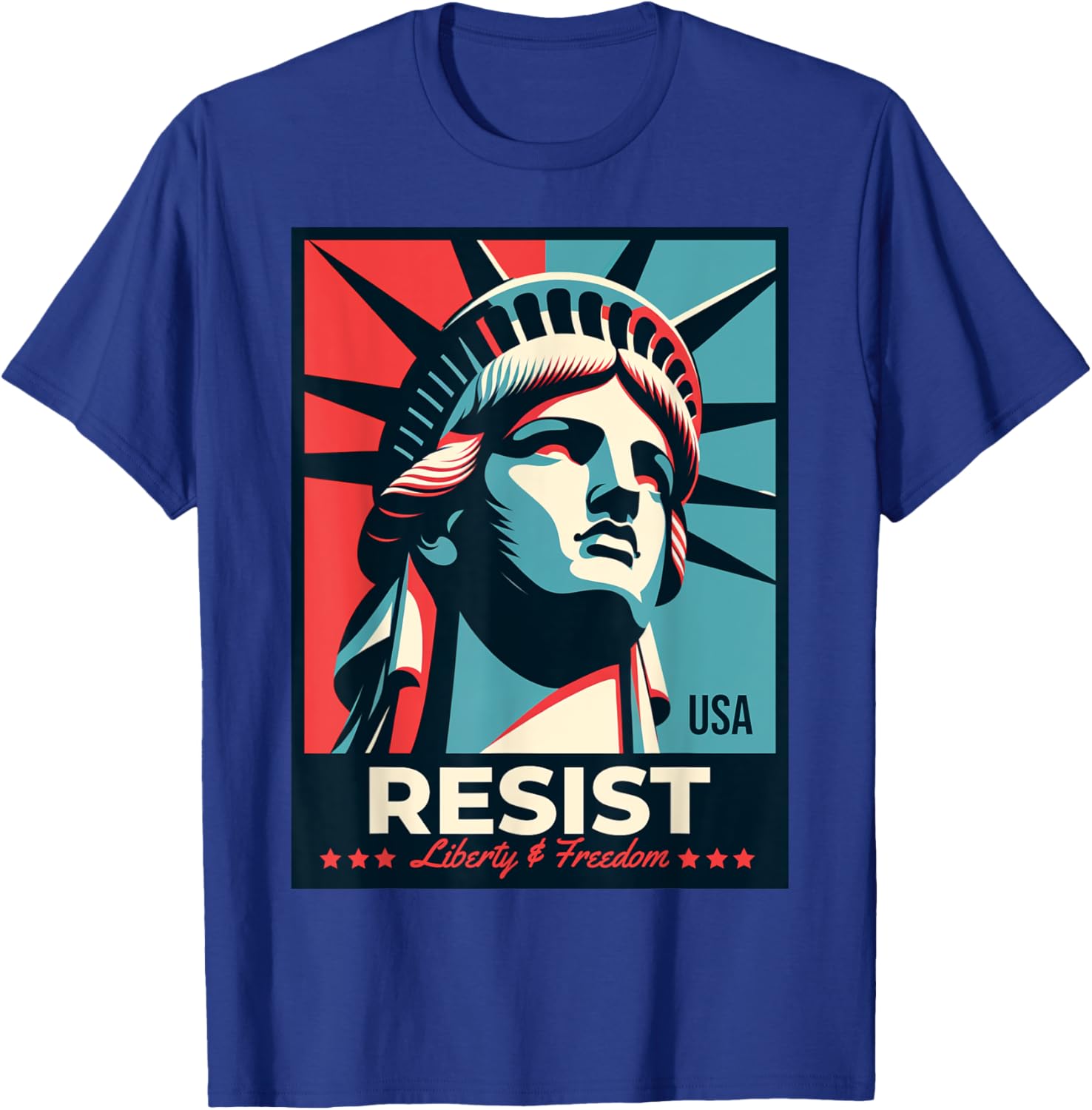 Resist T-Shirt with Statue of Liberty Design - Stylish Activist Apparel - 16