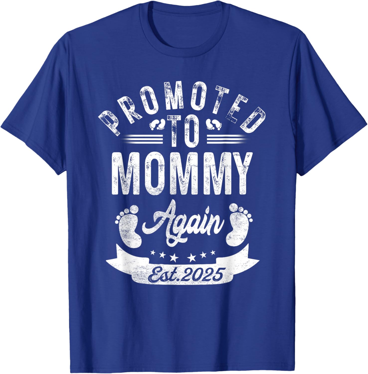 Promoted To Mommy Again EST 2025 Cute Pregnancy Announcement T-Shirt - 7