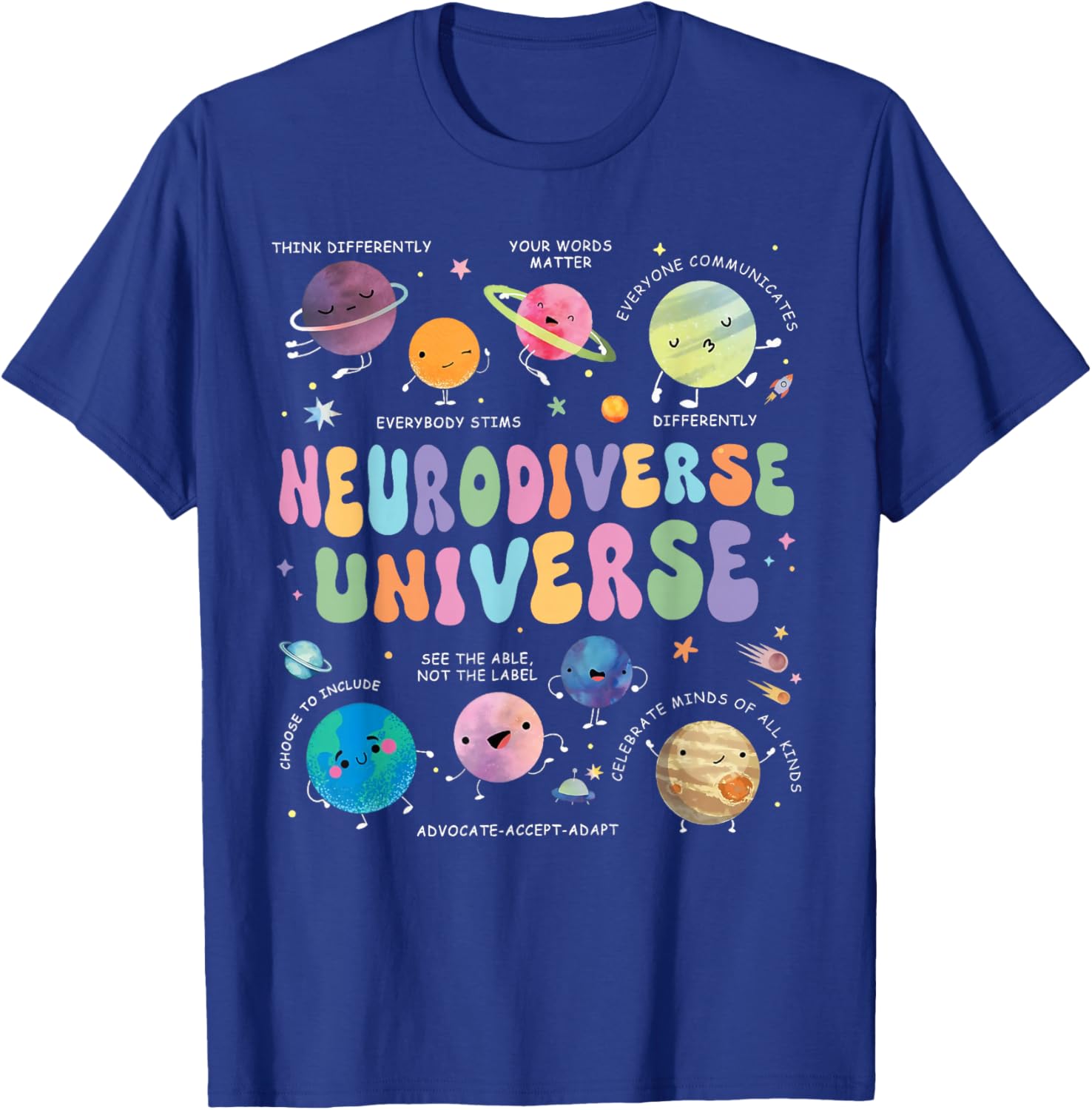 Neurodiverse Universe Autism Awareness T-Shirt for Understanding and Acceptance - 1