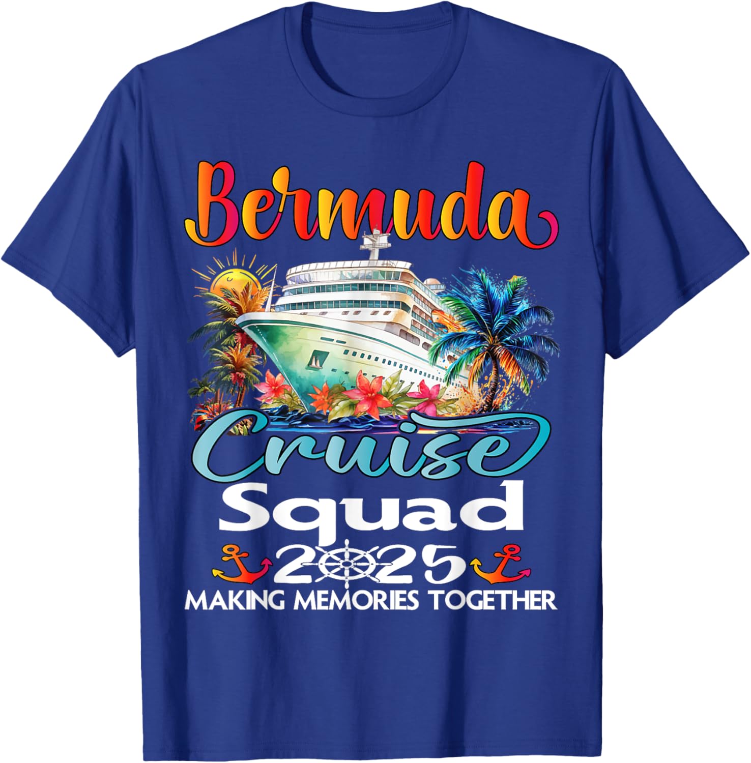 Bermuda Cruise Squad 2025 Family T-Shirt for Fun Adventures at Sea - 25