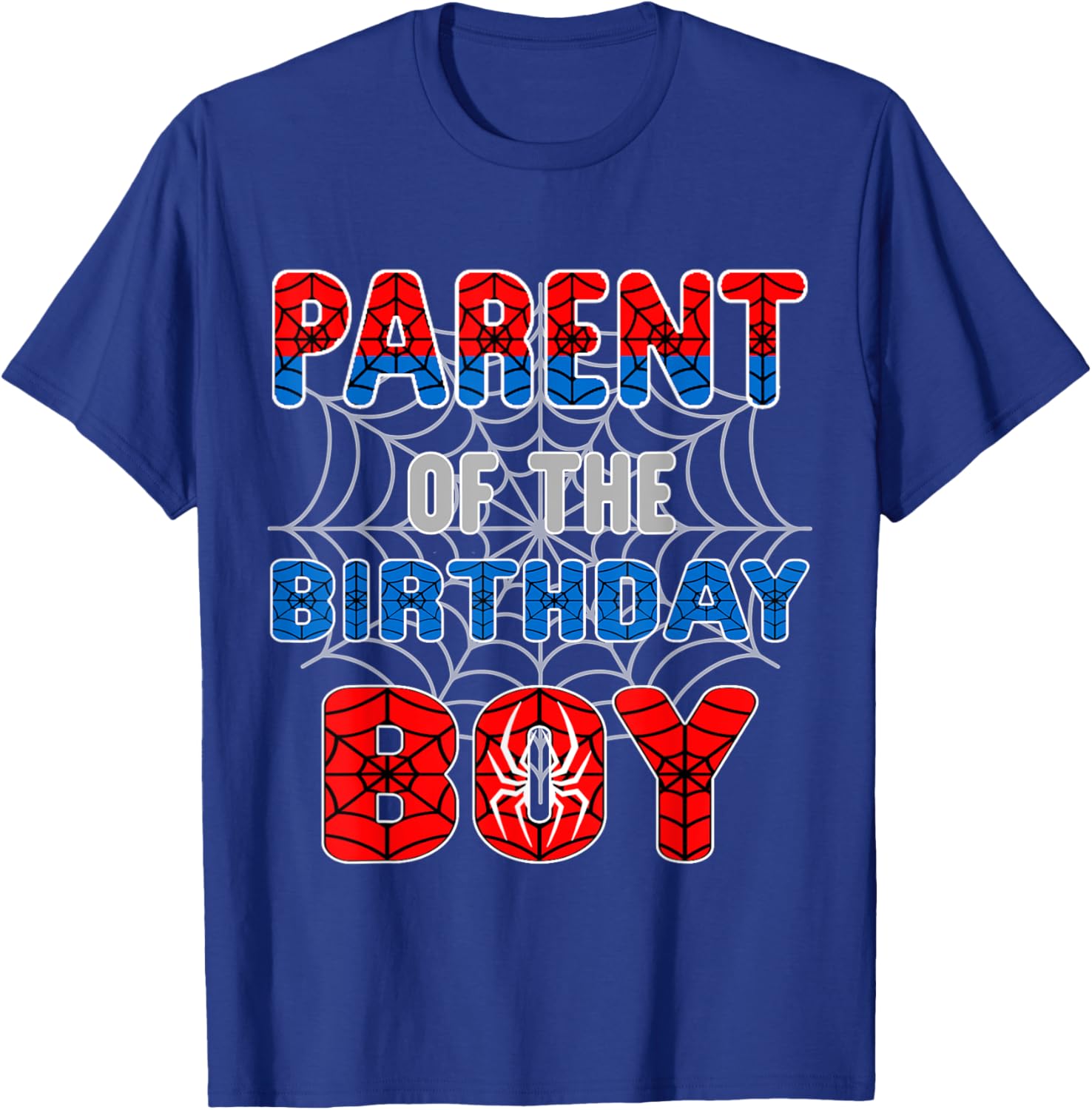 Spider Web Birthday Party T-Shirt for Proud Parents of the Birthday Boy - 23
