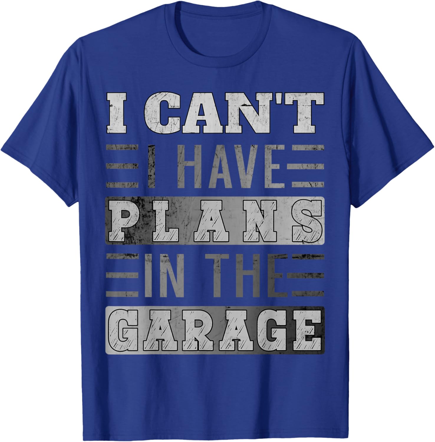 Funny Retro Car Mechanic T-Shirt I Can't I Have Plans In The Garage - 15