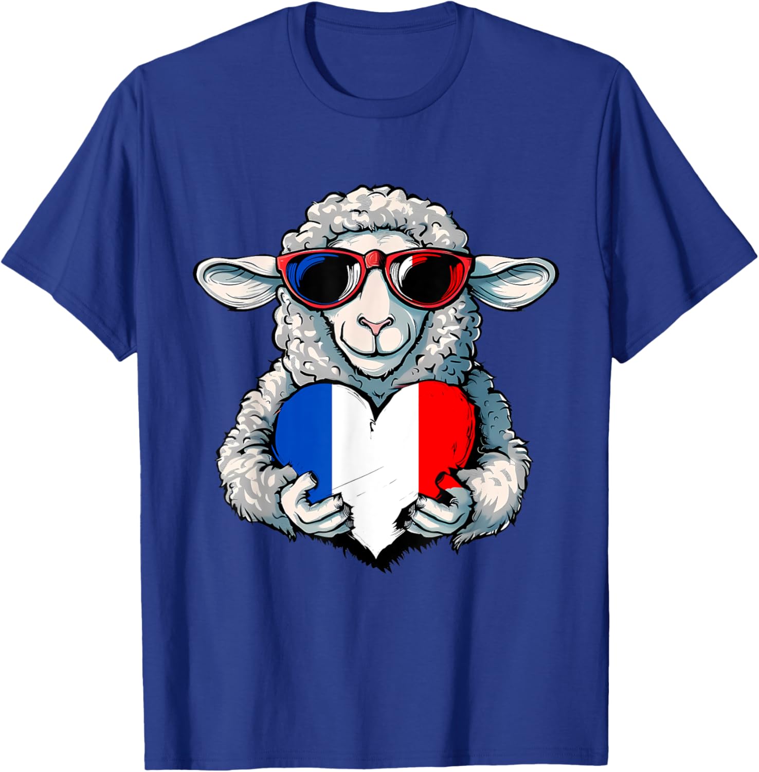 French Pride T-Shirt with France Flag and Sheep Design for Stylish Wear - 8