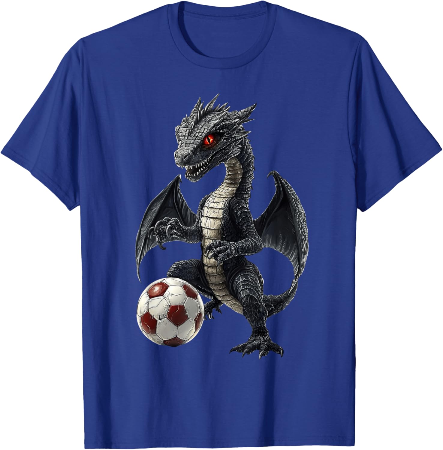 Fun Dragon Playing Soccer T-Shirt for Kids and Adults - Cute Sports Tee - 9