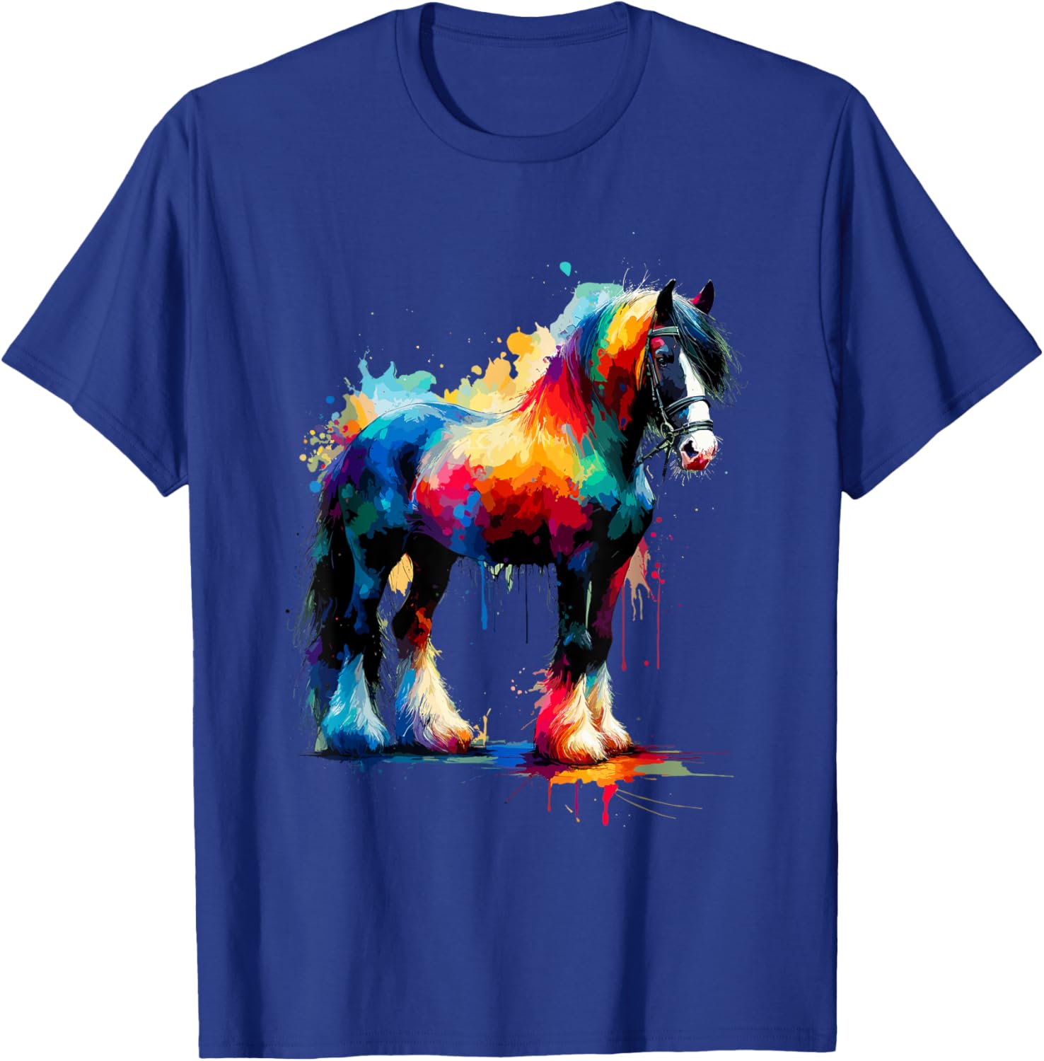 Splash Art Gypsy Vanner Horse T-Shirt for Equestrian Lovers - 6